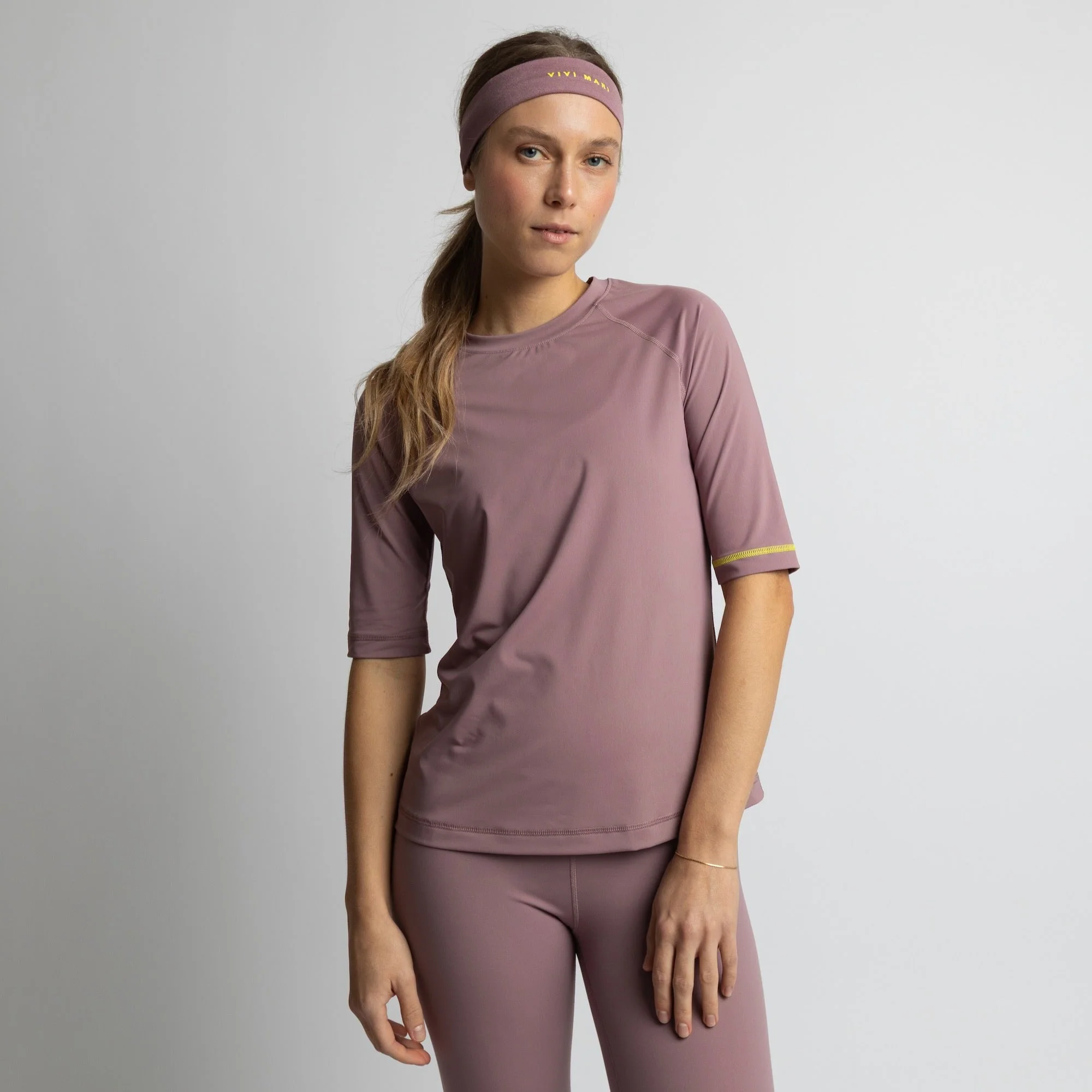 Activewear Half Sleeve T-Shirt ash plum - Image 4