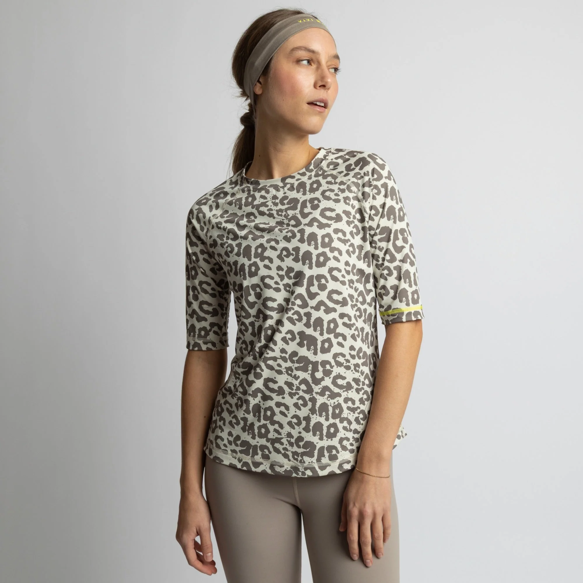 Activewear Half Sleeve T-Shirt leo splashes mushroom/sand - Image 3