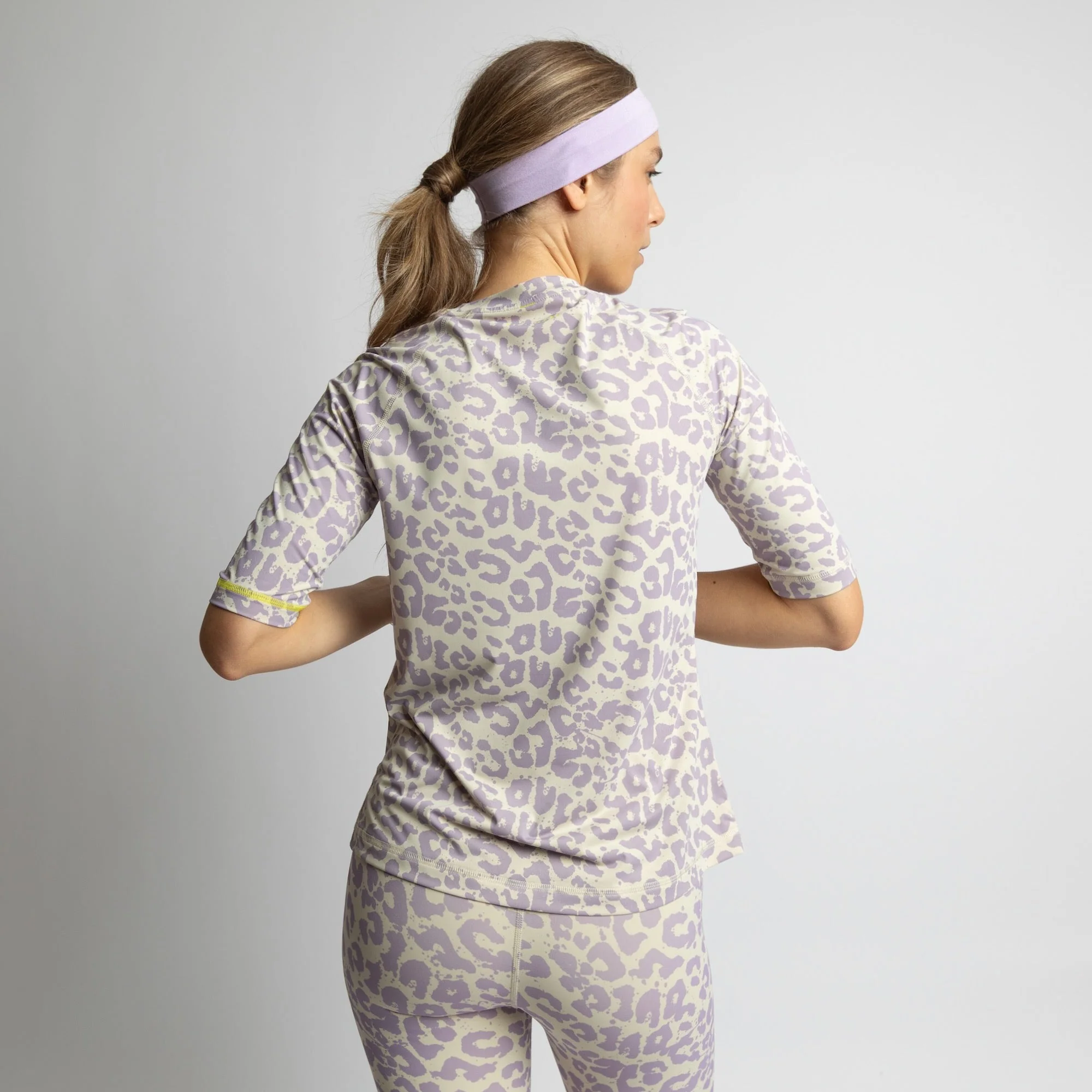 Activewear Half Sleeve T-Shirt leo splashes lavender/grey - Image 6