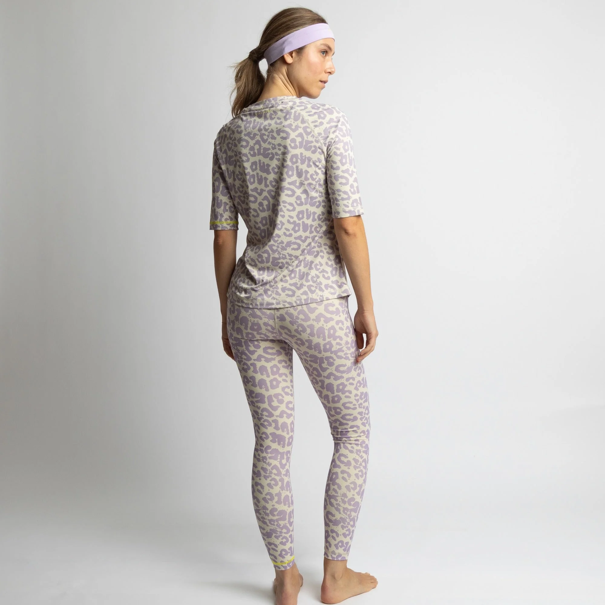 Activewear Half Sleeve T-Shirt leo splashes lavender/grey - Image 7