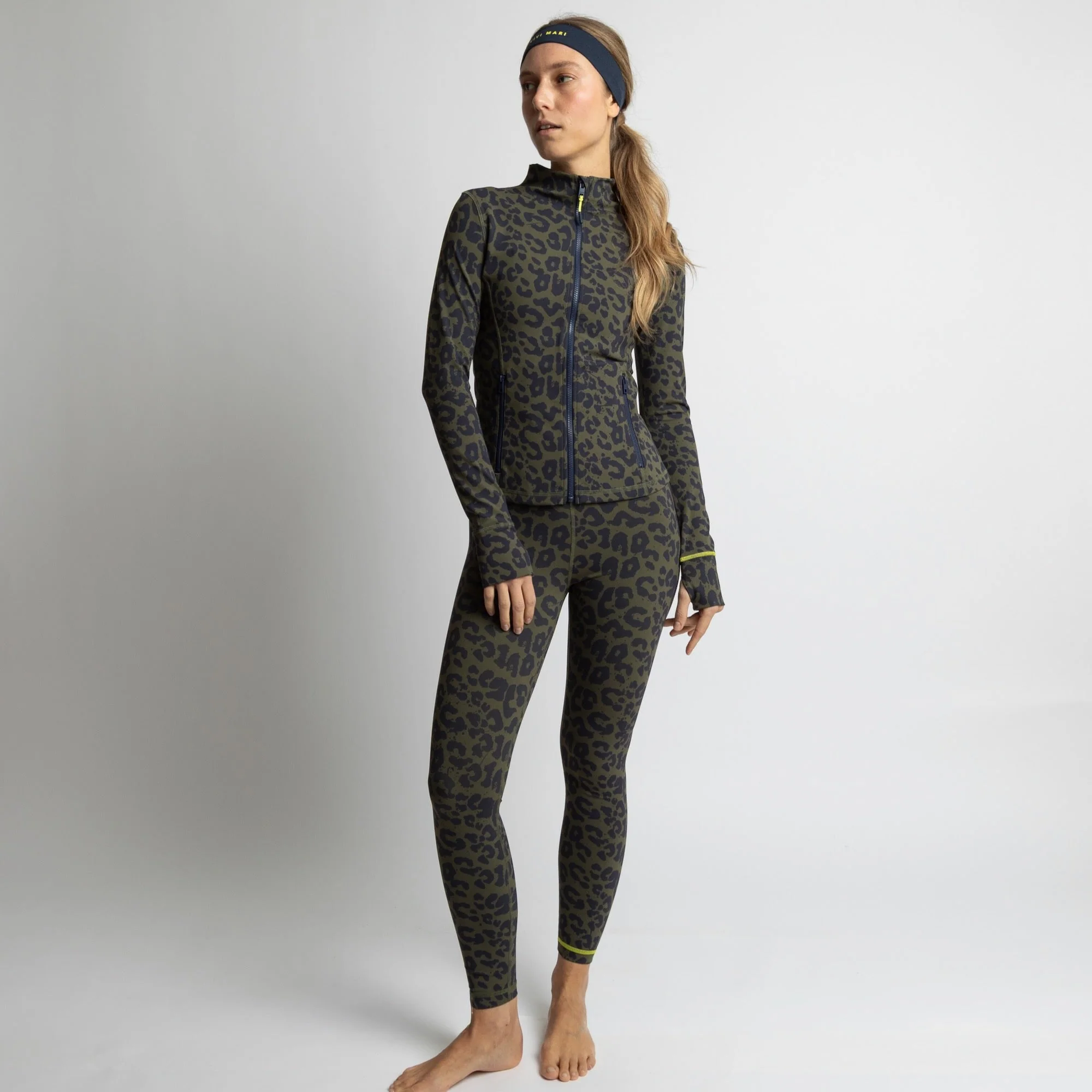 Activewear Jacket leo splashes navy/olive - Image 3