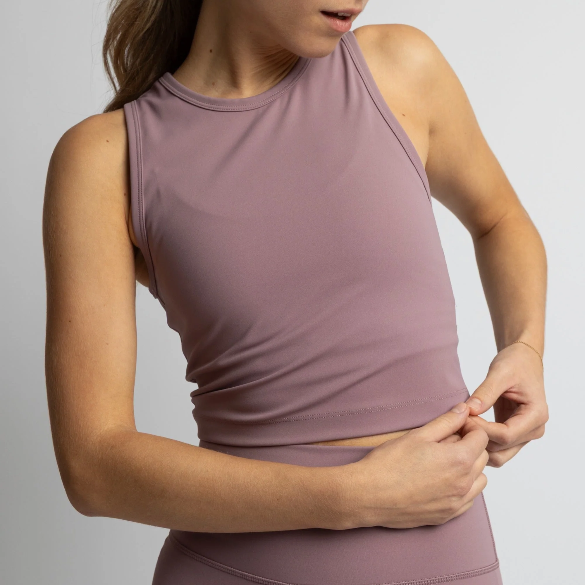 Activewear Top cropped ash plum - Image 6