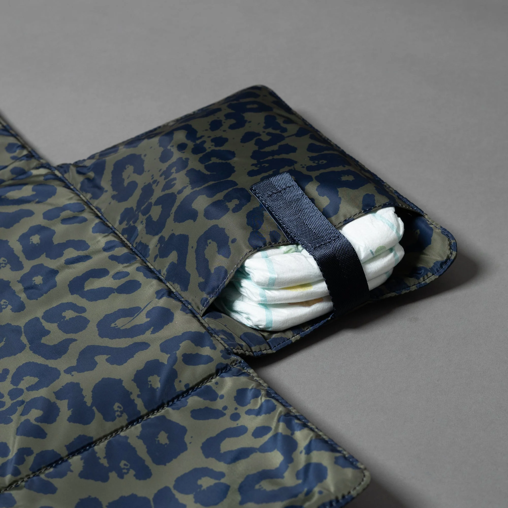 Baby Changing Mat - leo splashes navy/olive - Image 8