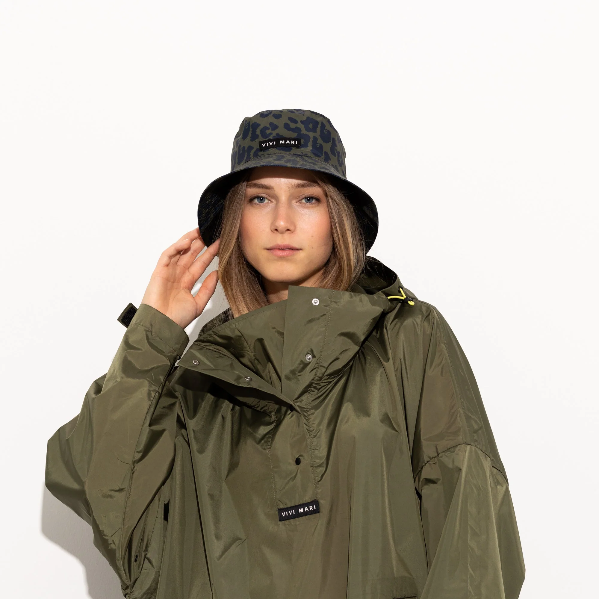 Bucket Hat leo splashes navy/olive - Image 15