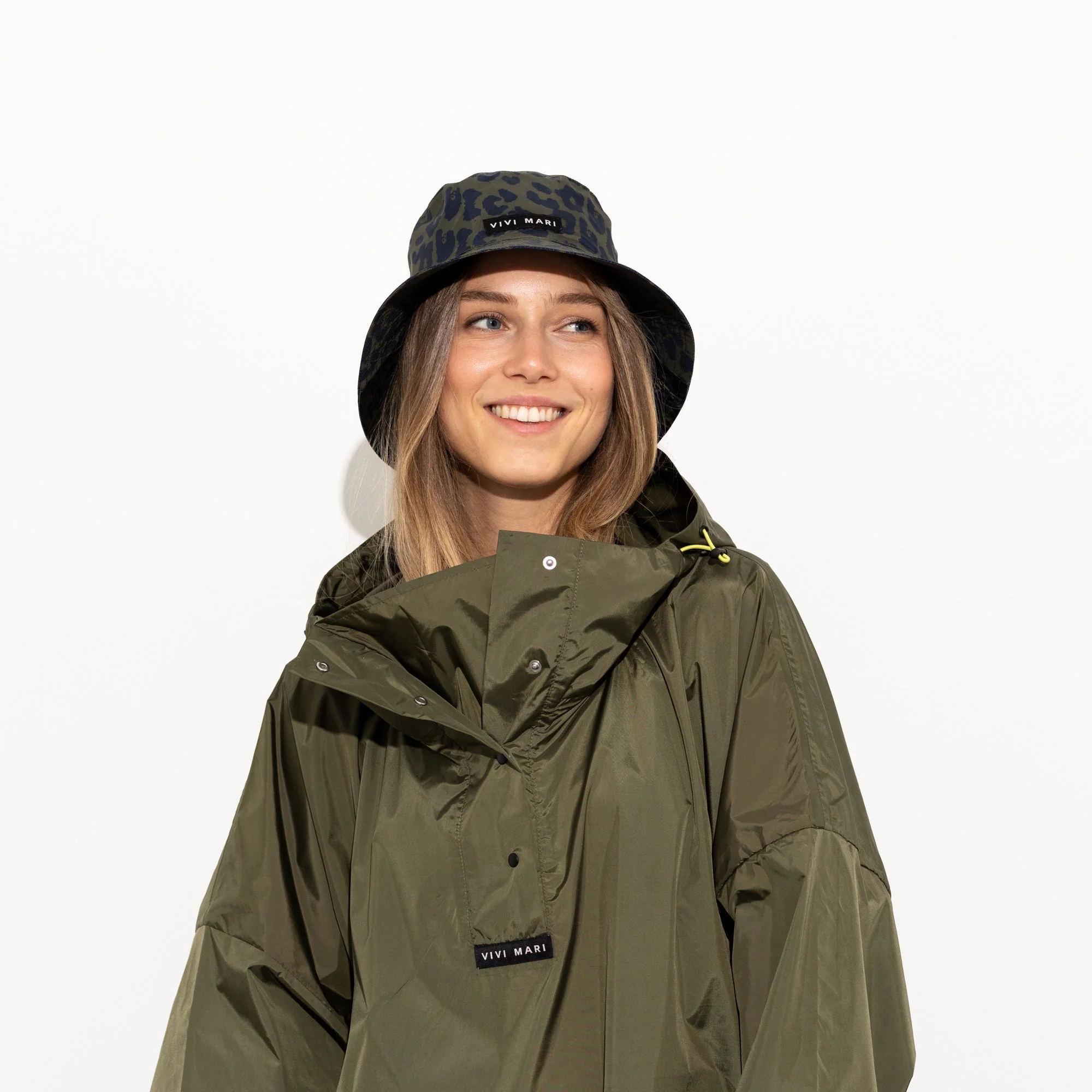 Bucket Hat leo splashes navy/olive - Image 3