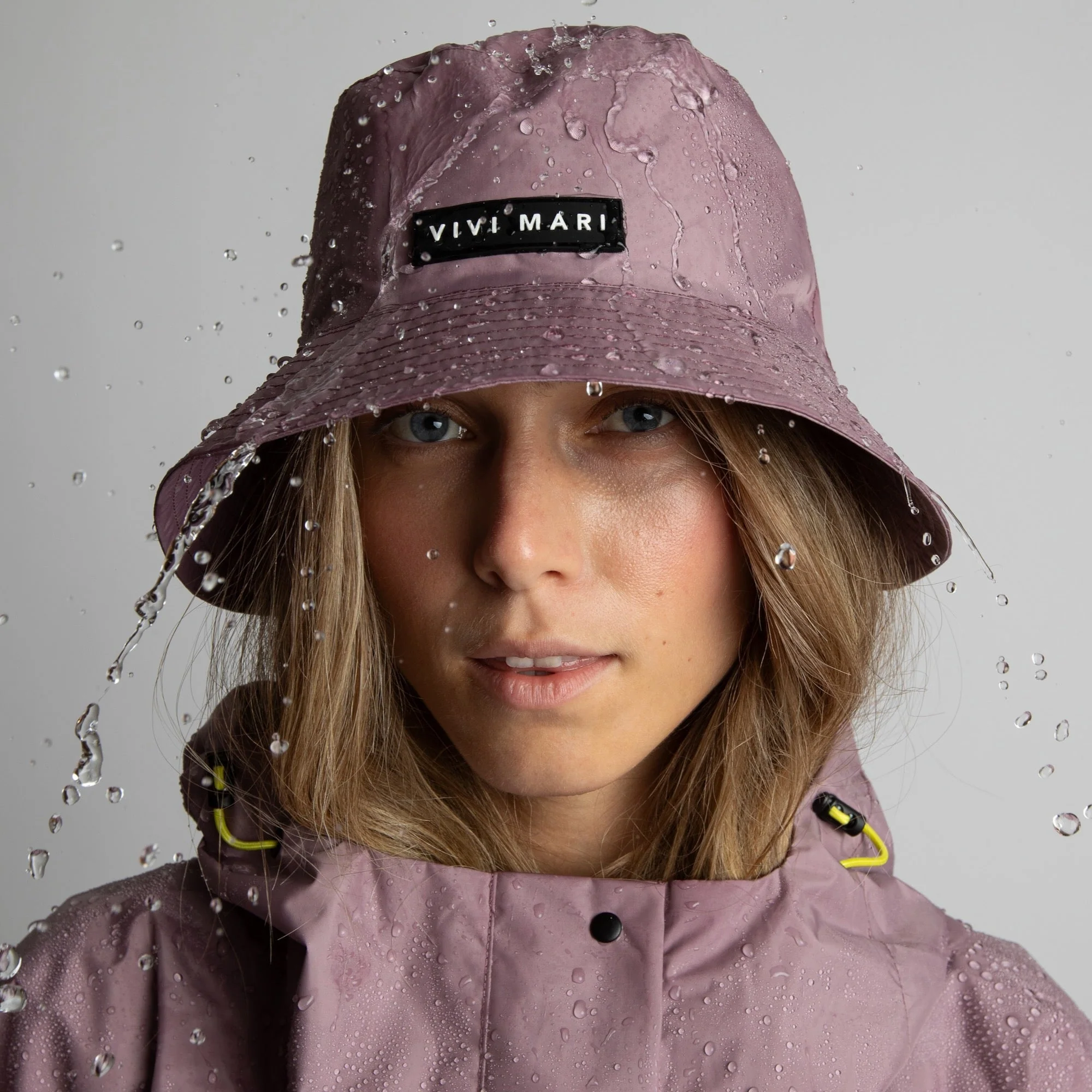 Bucket Hat solid ash plum - Image 2