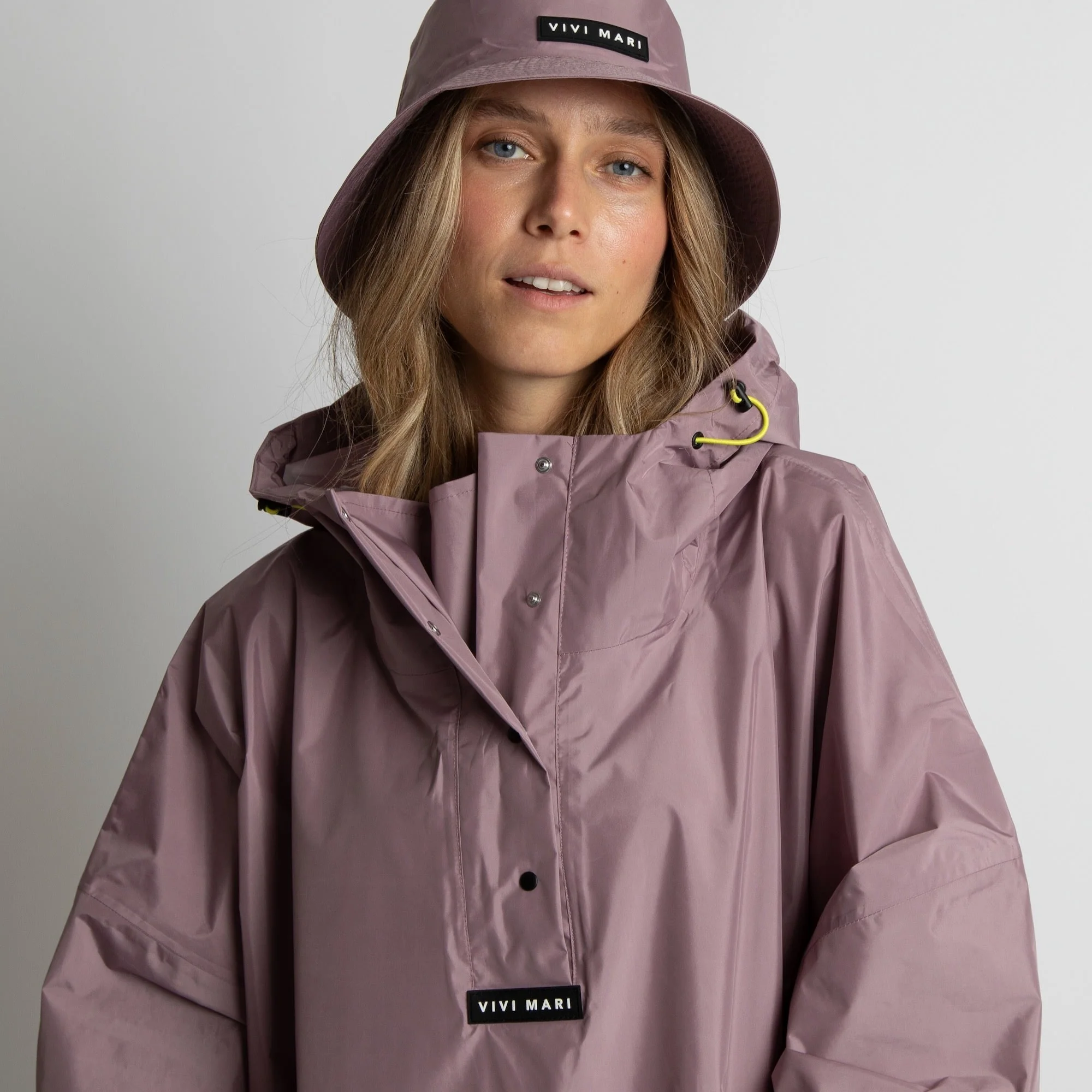 Bucket Hat solid ash plum - Image 7