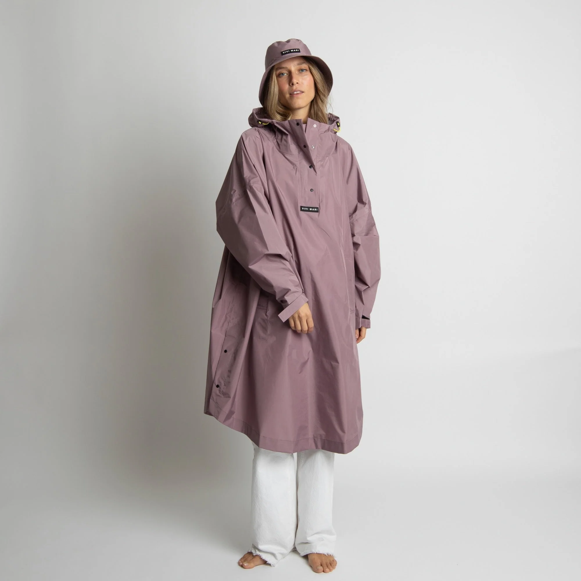 Bucket Hat solid ash plum - Image 8
