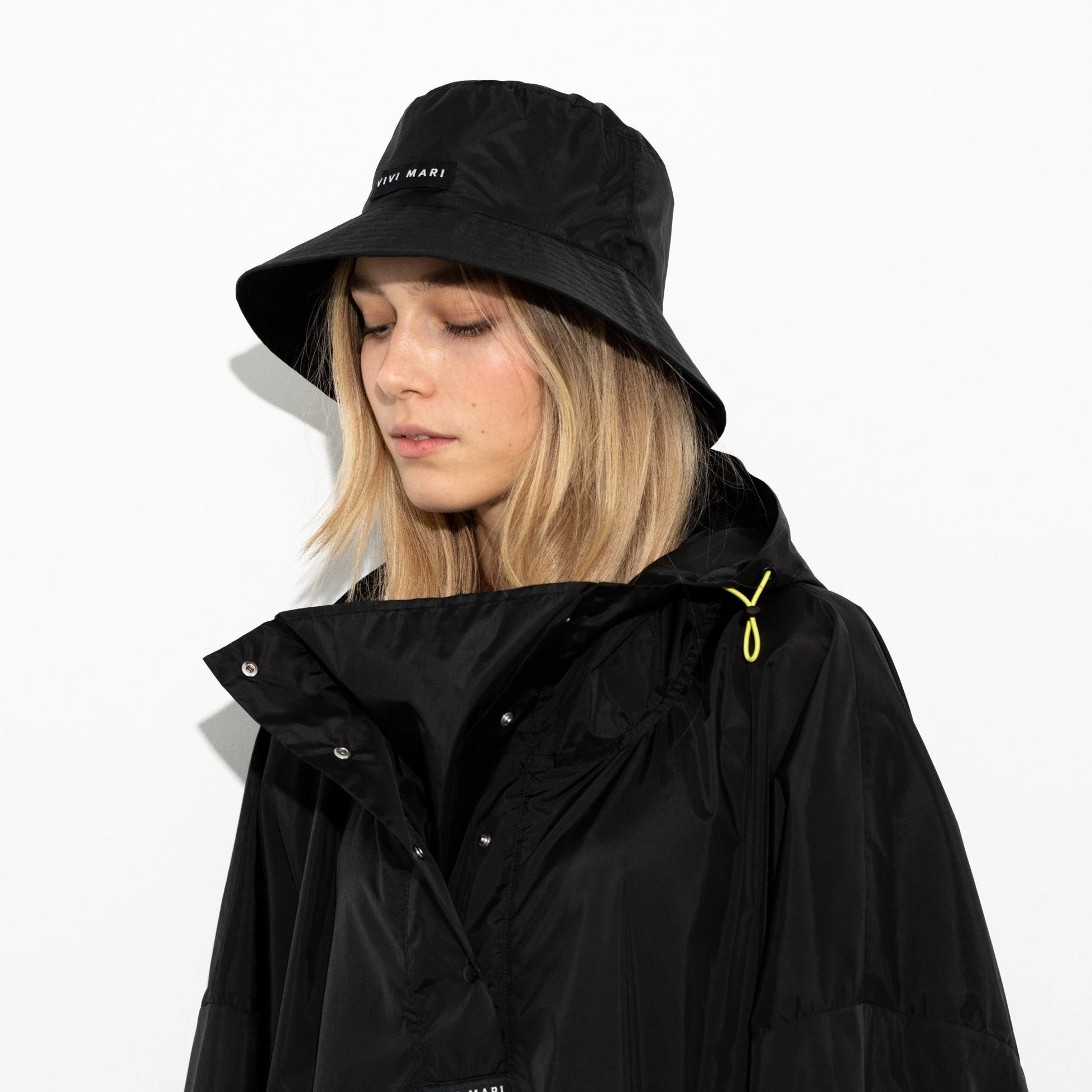 Bucket Hat solid black - Image 8