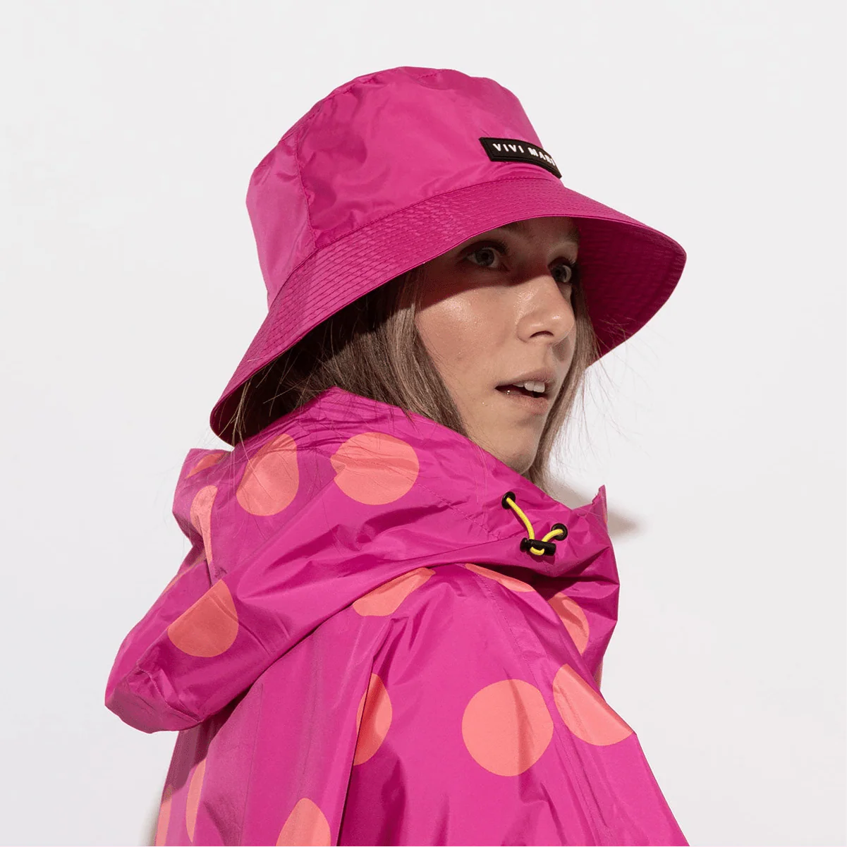 Bucket Hat solid magenta - Image 5