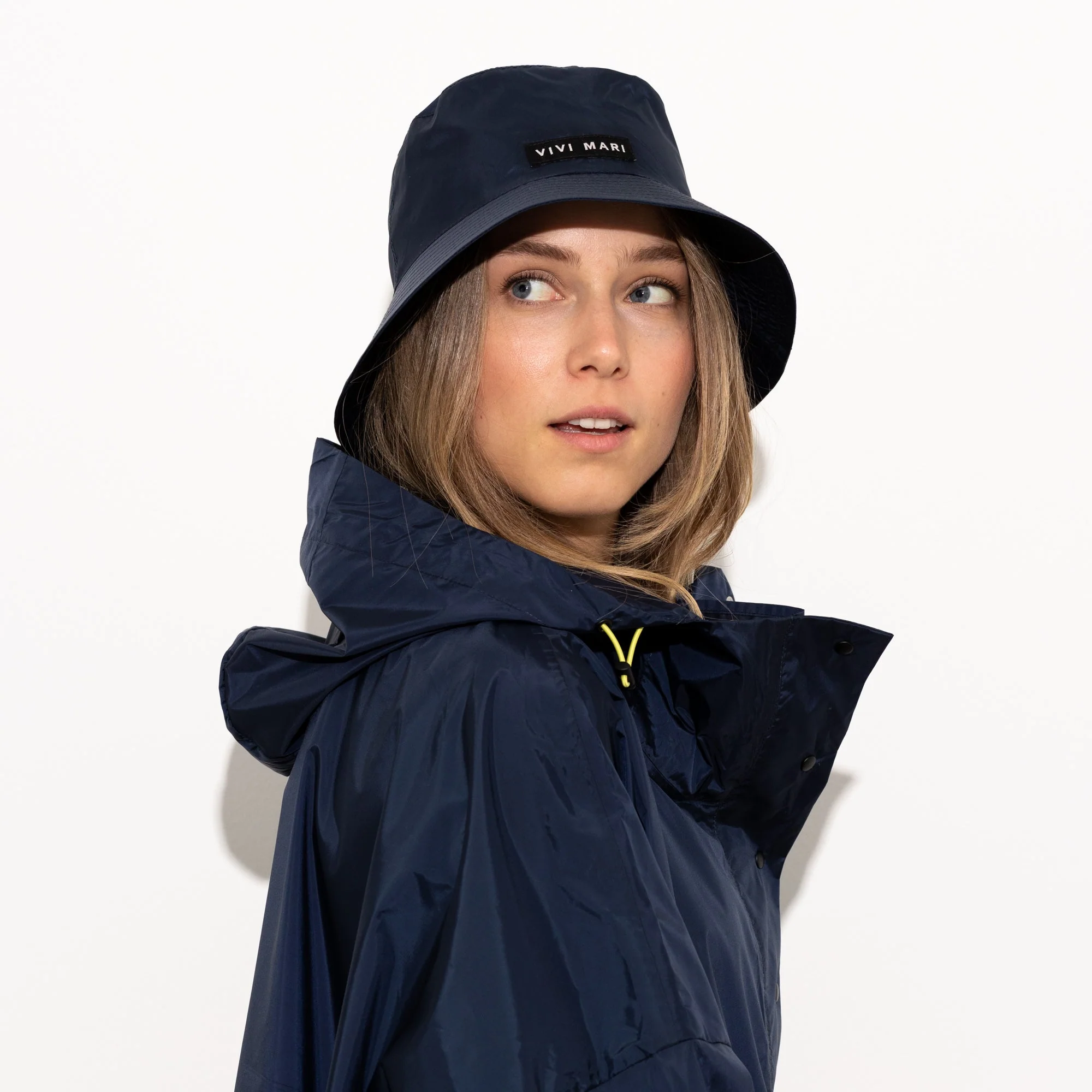 Bucket Hat solid navy - Image 15