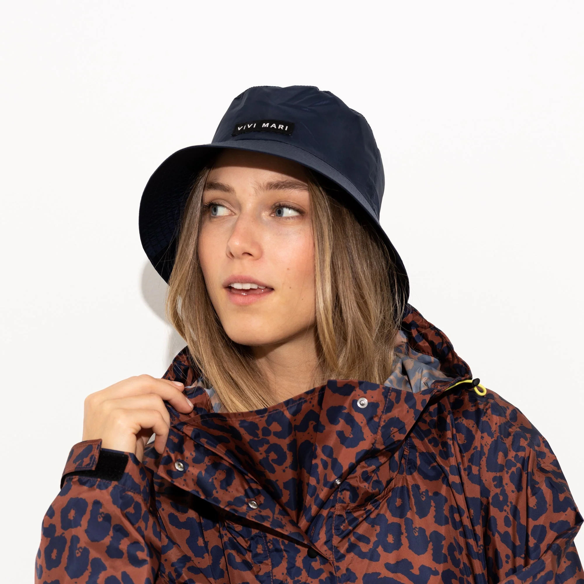 Bucket Hat solid navy - Image 3