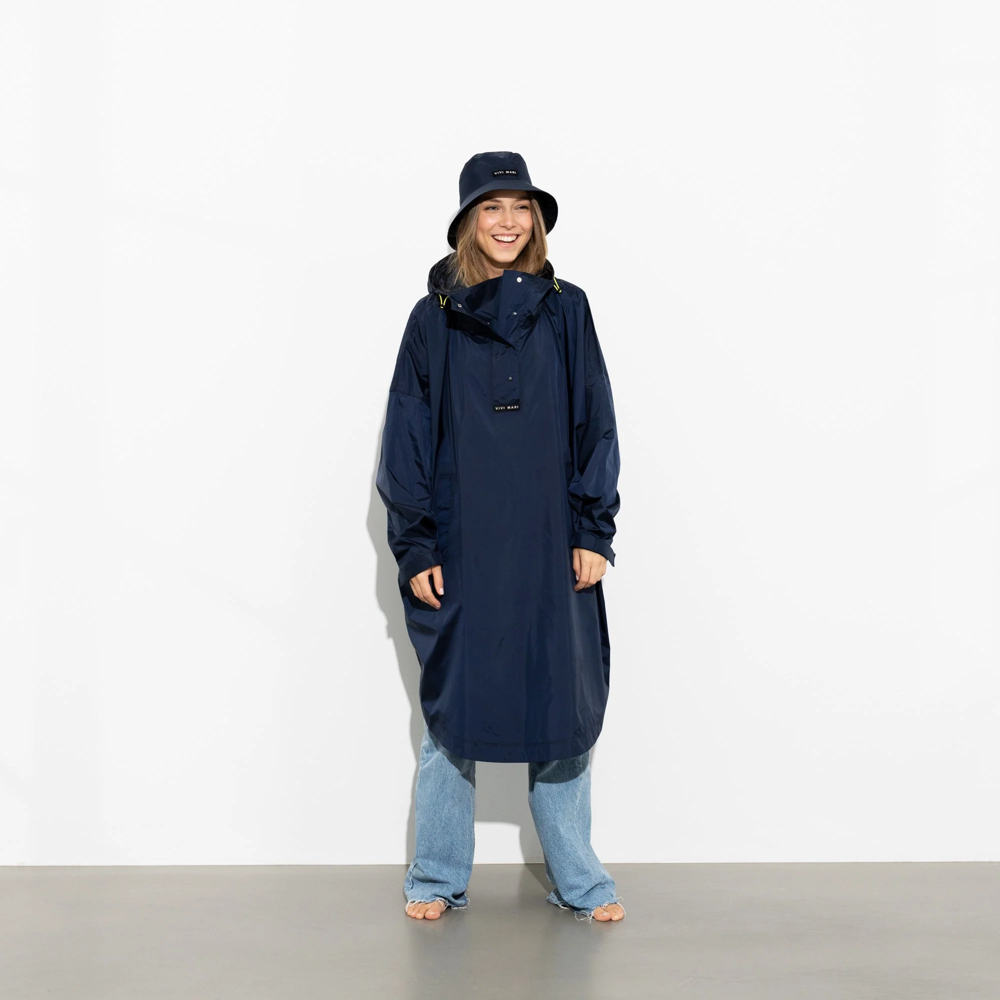 Bucket Hat solid navy - Image 5