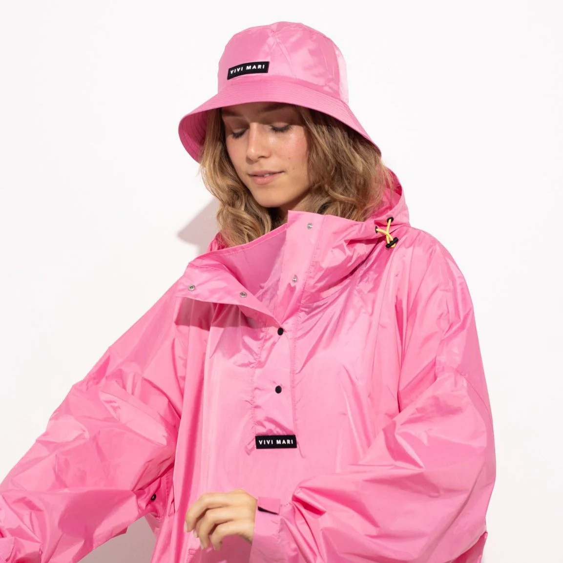 Bucket Hat solid soft pink - Image 4