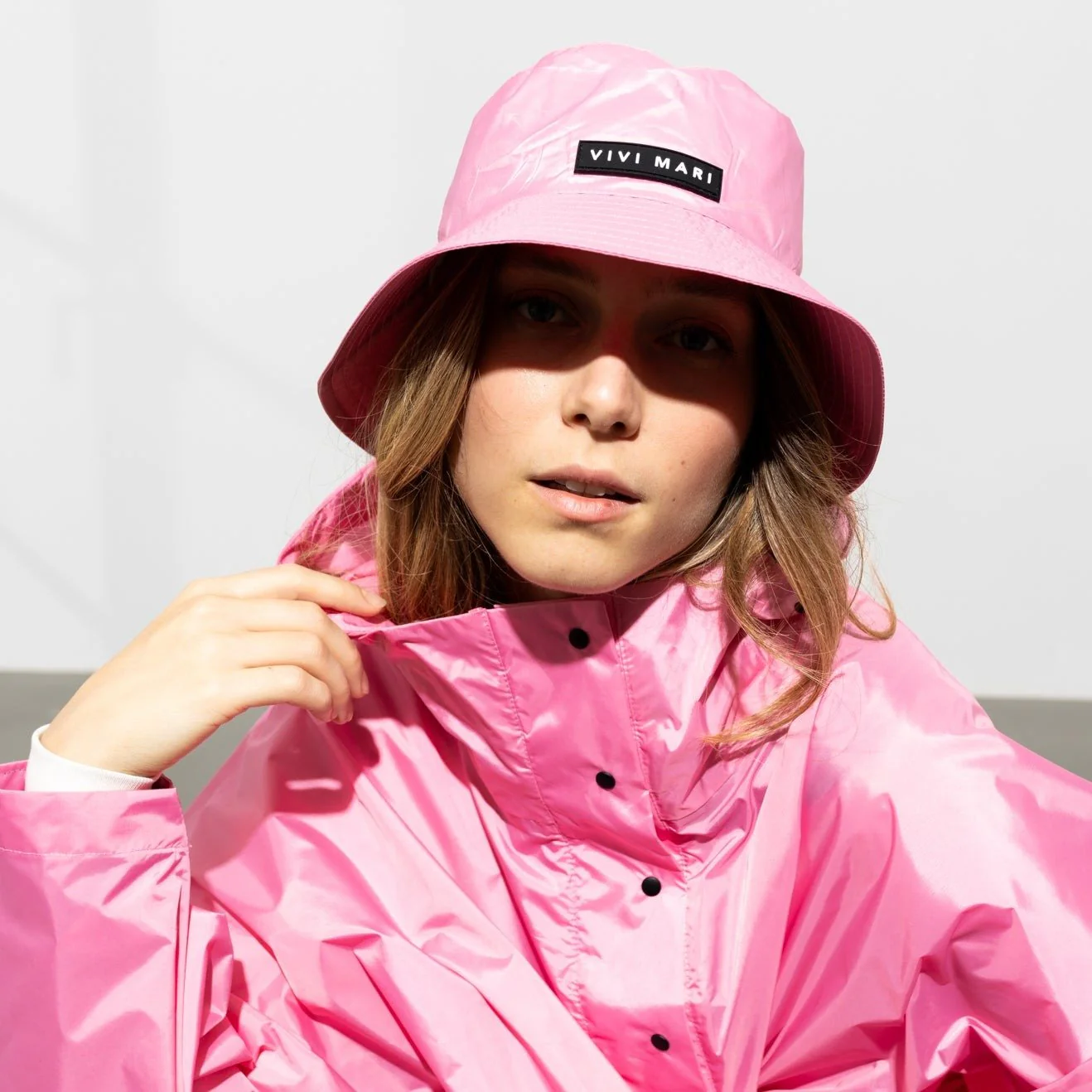 Bucket Hat solid soft pink - Image 5