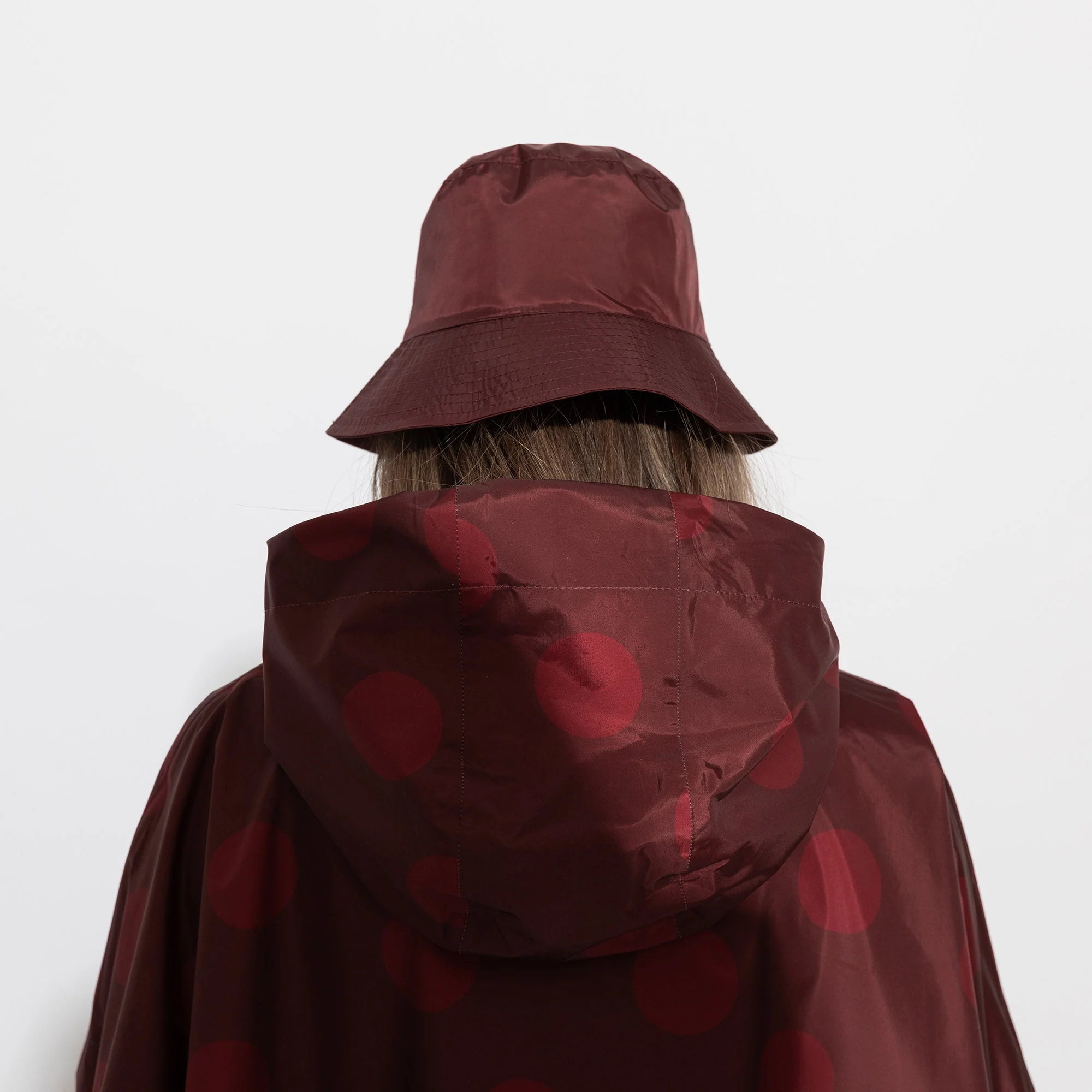 Bucket Hat solid wine red - Image 3
