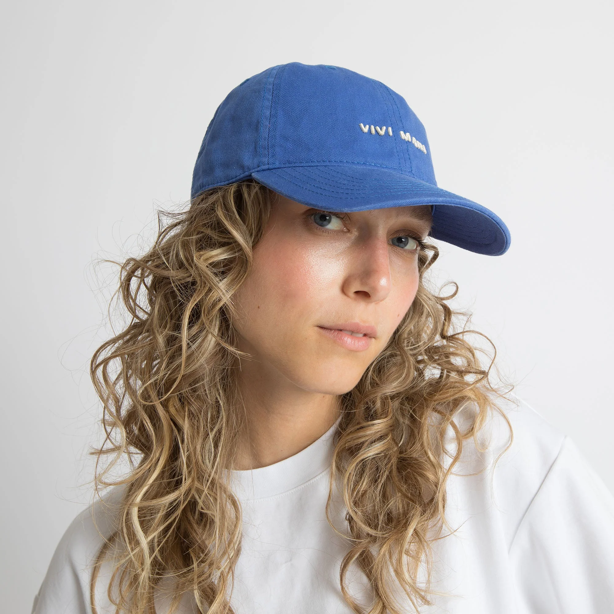 Cap solid blue/sand - Image 6