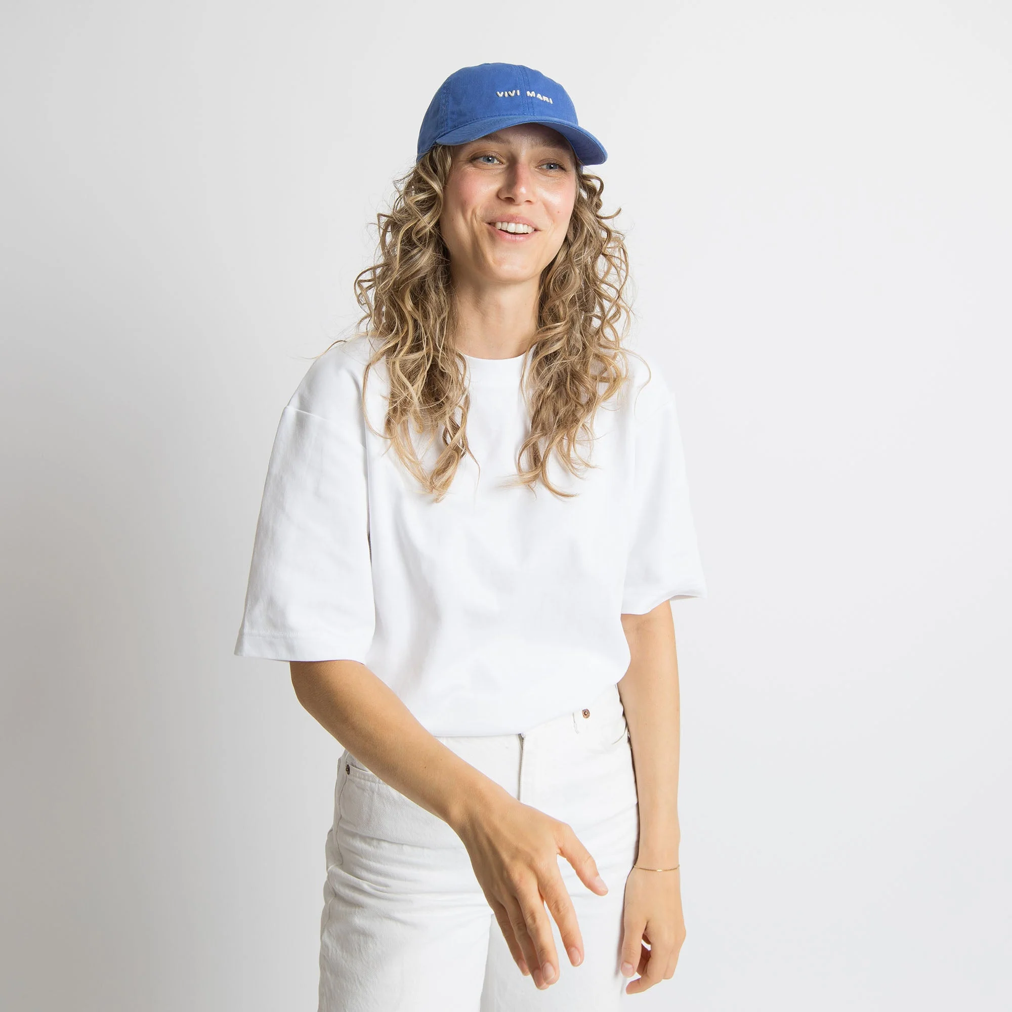 Cap solid blue/sand - Image 9