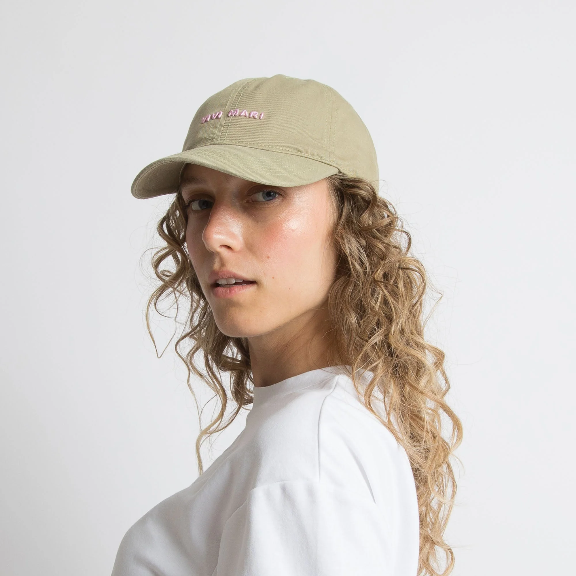 Cap solid pale olive/rosé - Image 4