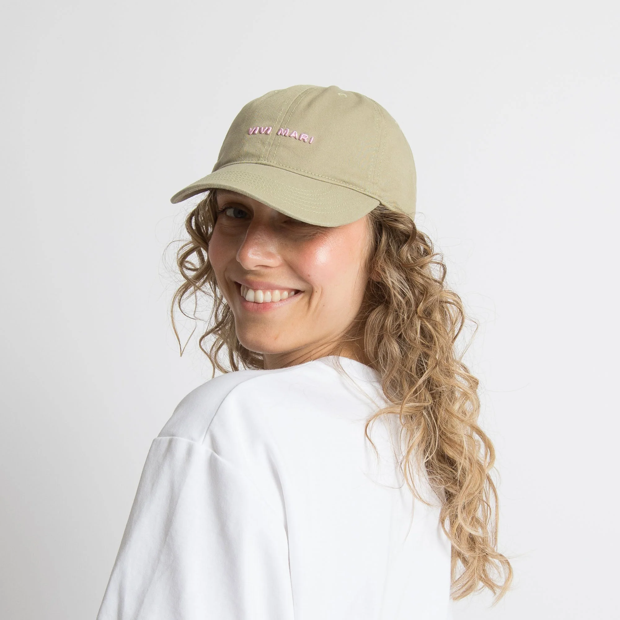 Cap solid pale olive/rosé - Image 7