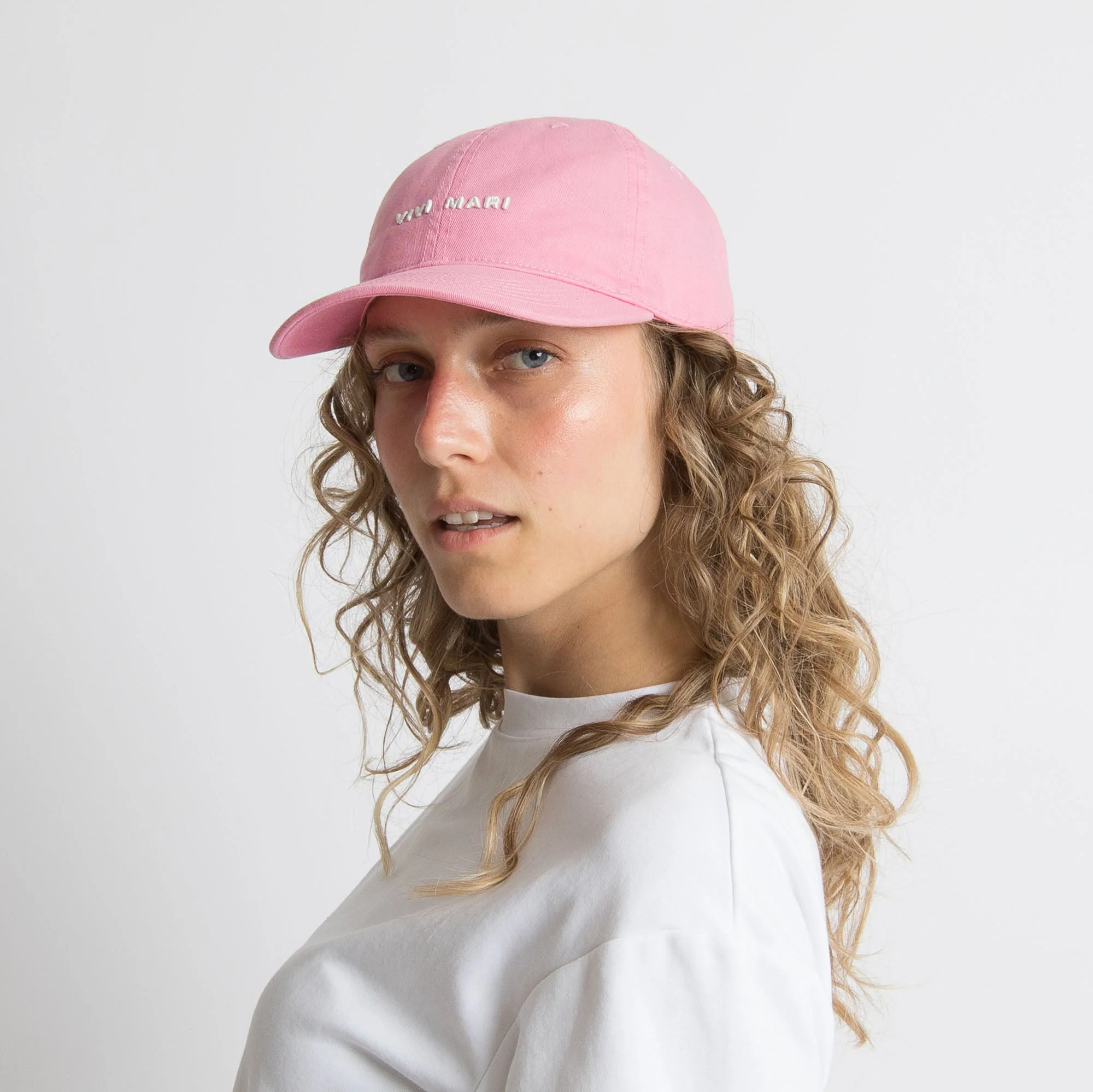 Cap solid soft pink/white - Image 5