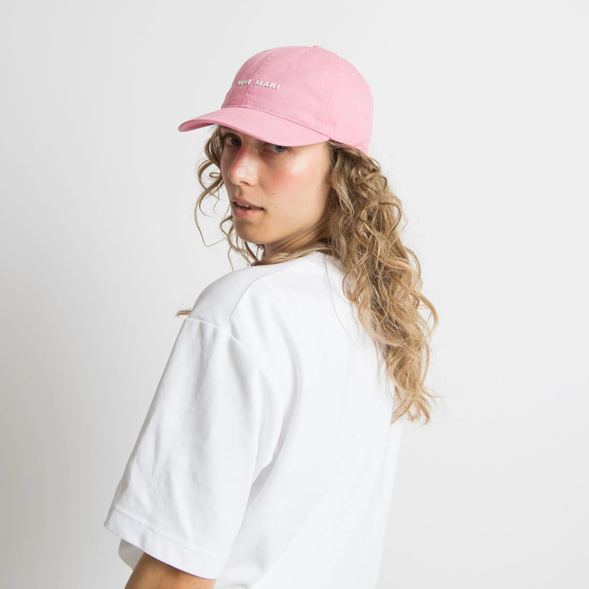 Cap solid soft pink/white - Image 7