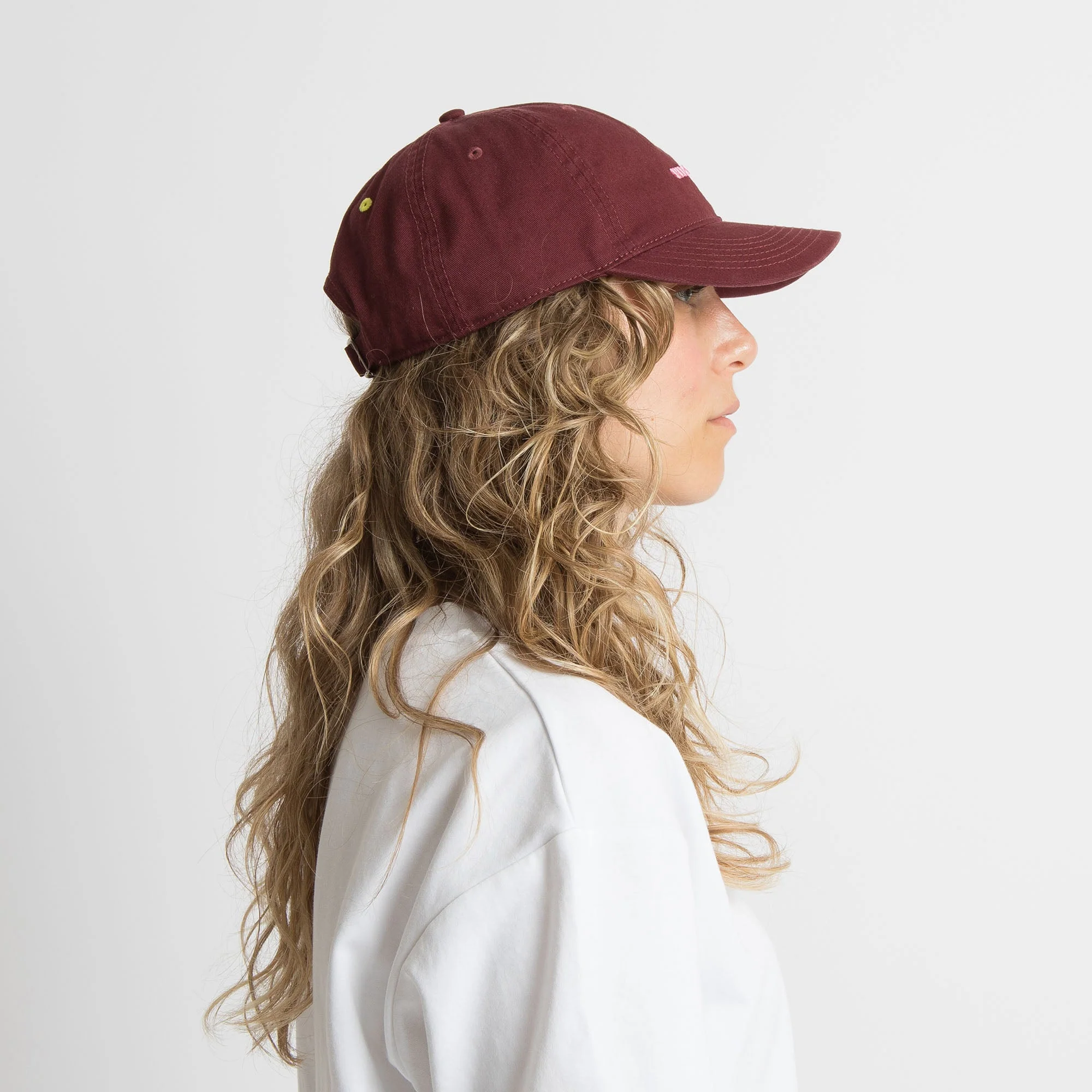 Cap solid wine red/soft pink - Image 8