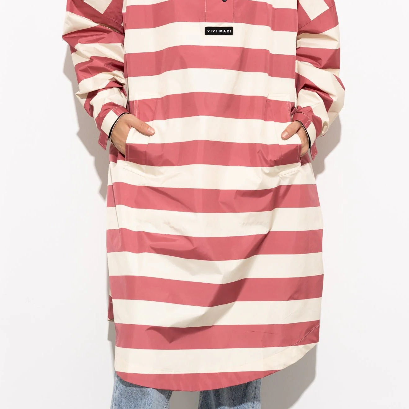 Raincoat bold stripes - blush/sand - Image 11