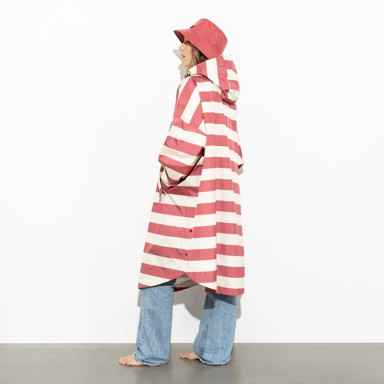 Raincoat bold stripes - blush/sand - Image 14
