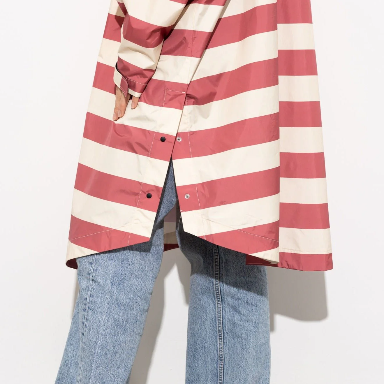 Raincoat bold stripes - blush/sand - Image 6