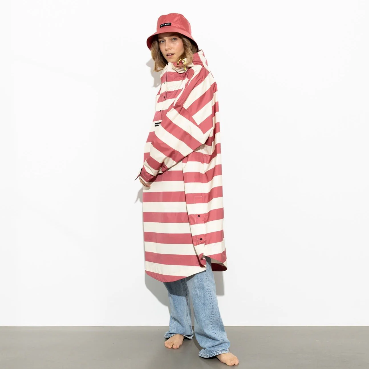 Raincoat bold stripes - blush/sand - Image 7