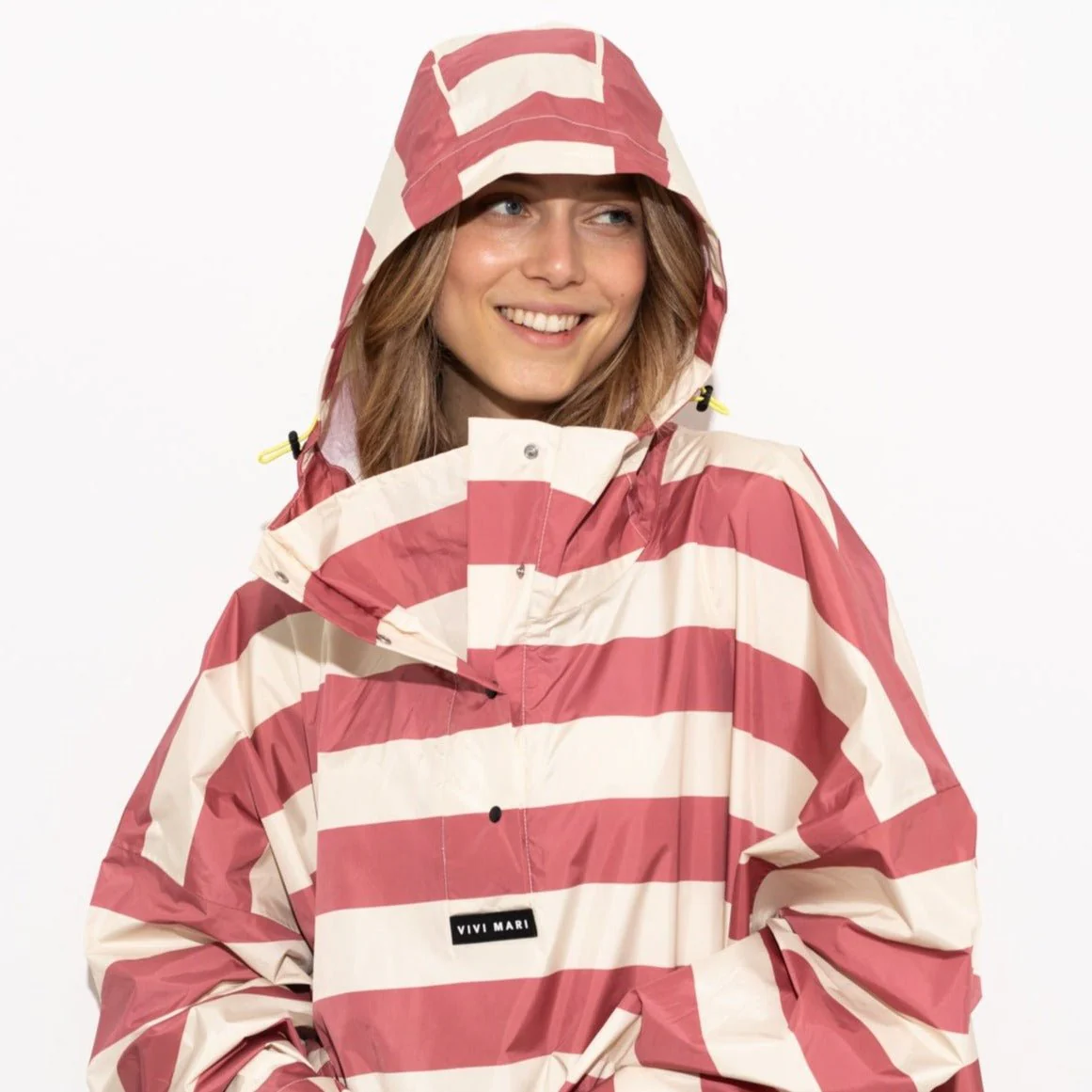Raincoat bold stripes - blush/sand - Image 9