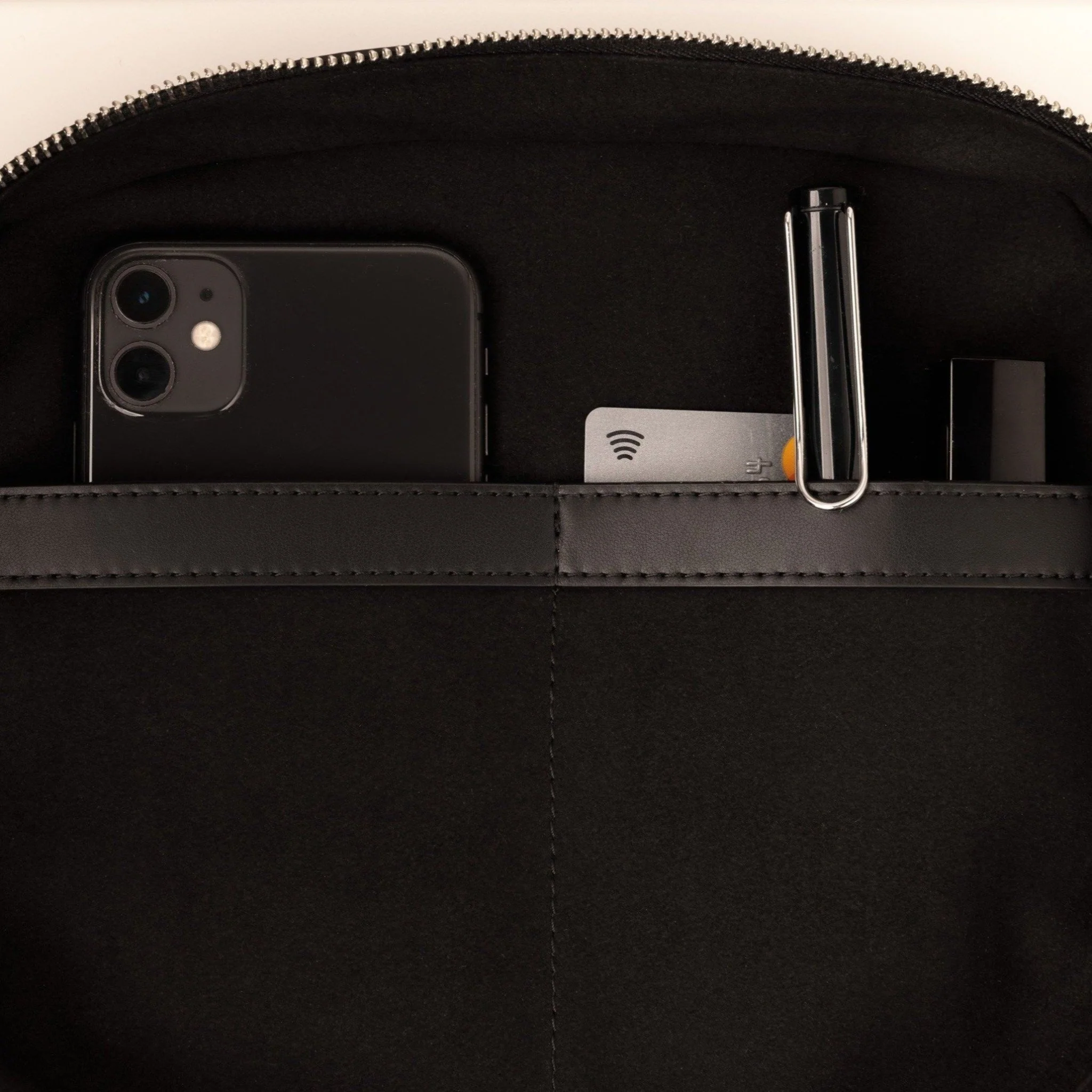 crossbody bag + strap basic woven - black - Image 19
