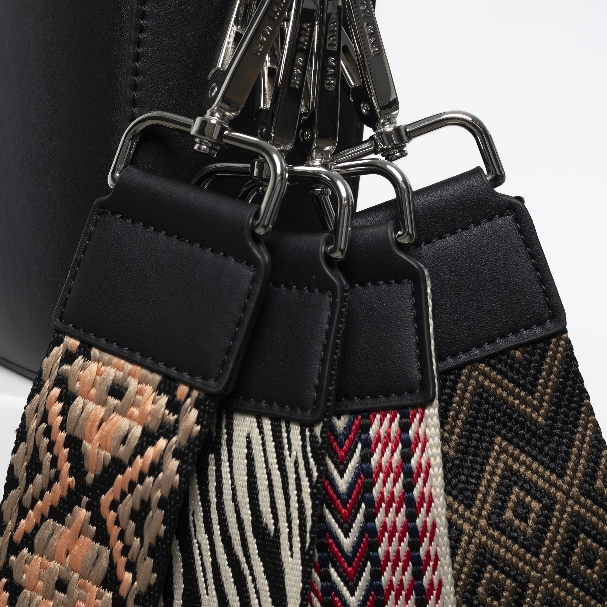 crossbody bag + strap basic woven - black - Image 21
