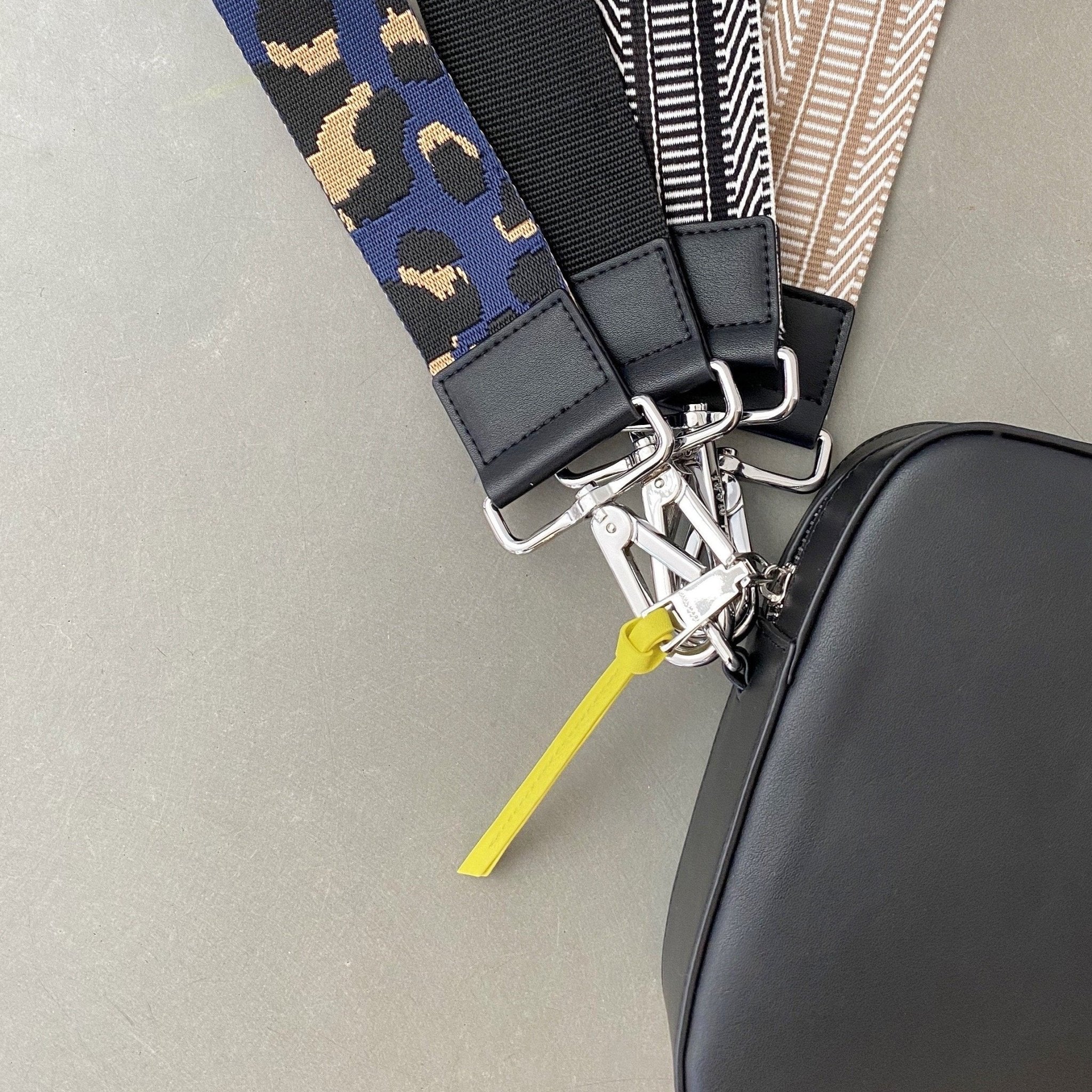 crossbody bag + strap basic woven - black - Image 5