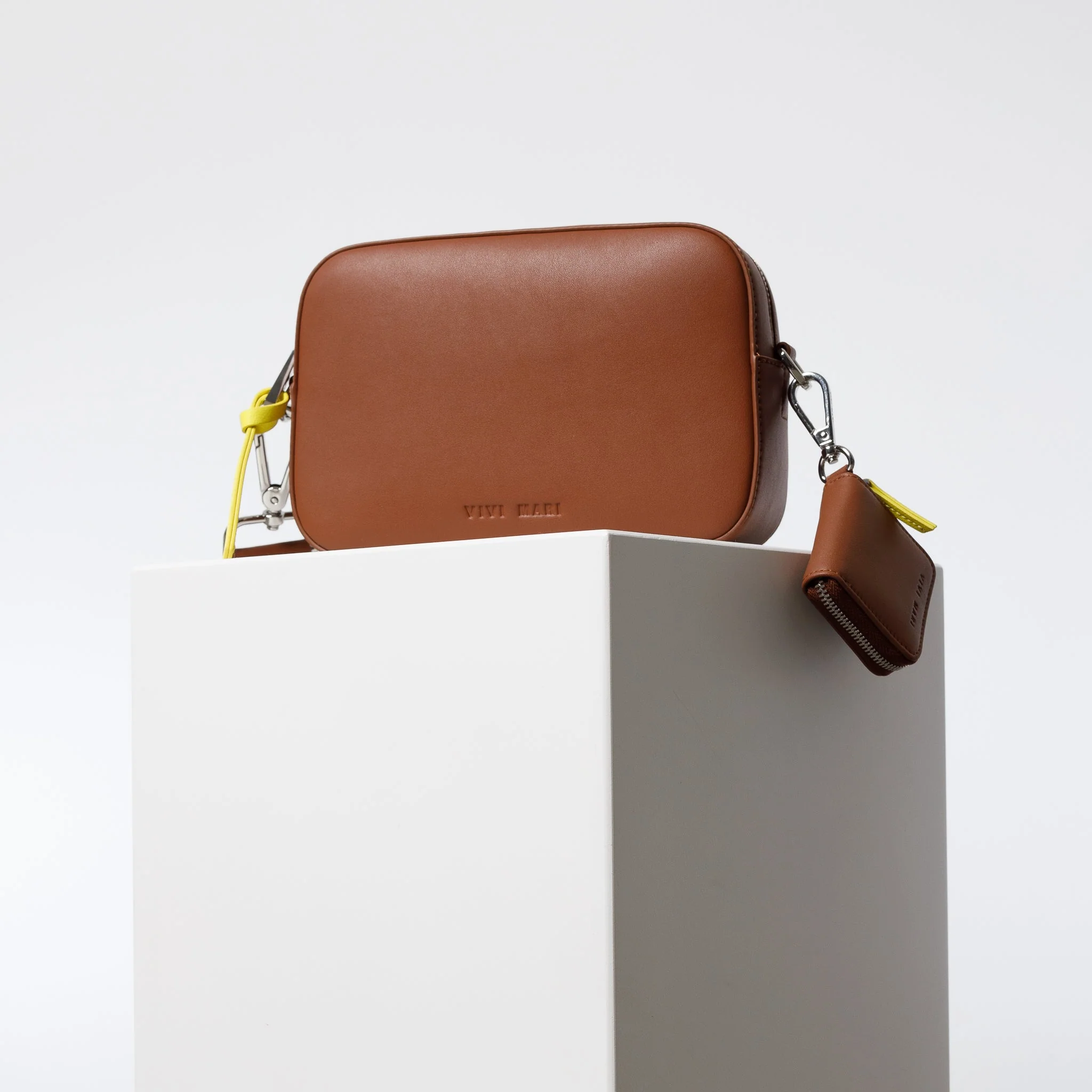 crossbody bag small + strap basic woven - tan - Image 15