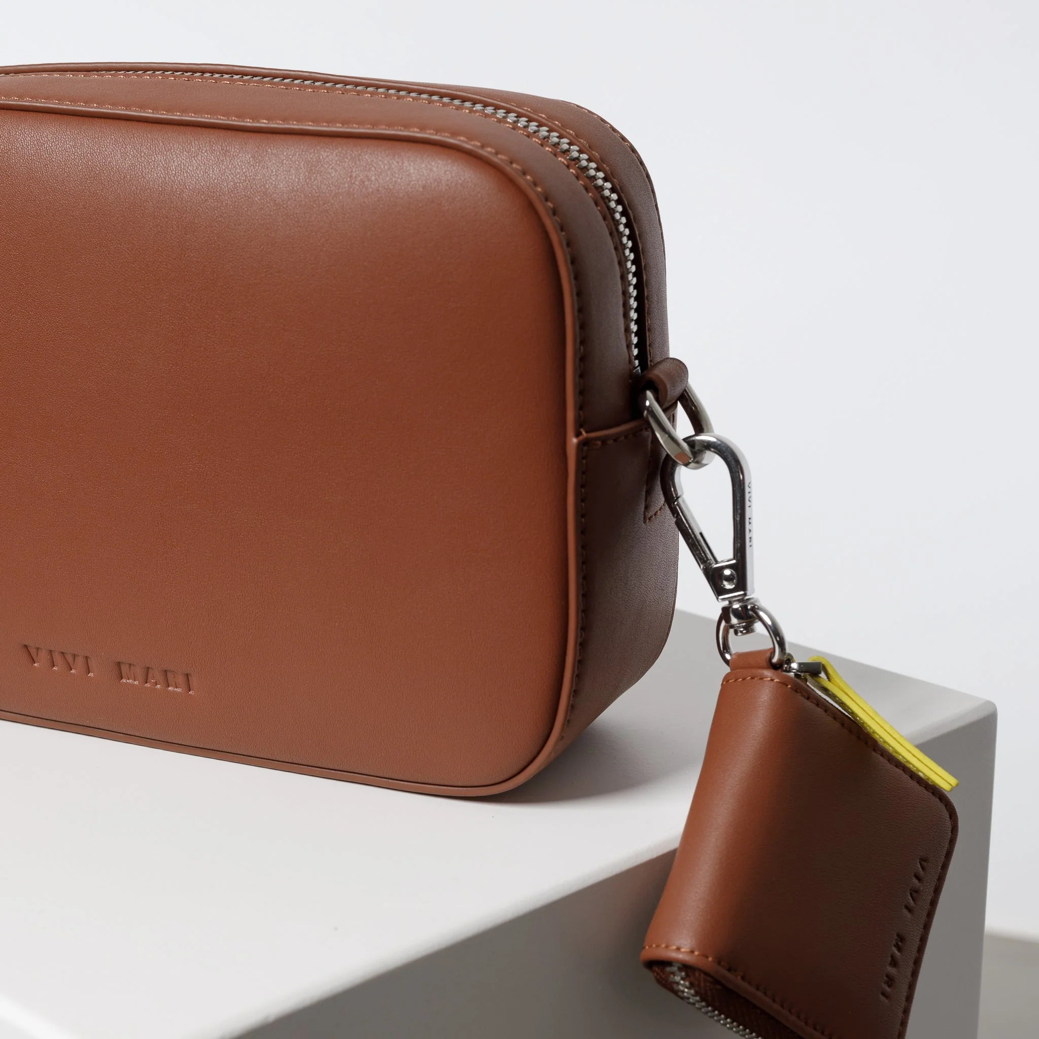 crossbody bag small + strap basic woven - tan - Image 16