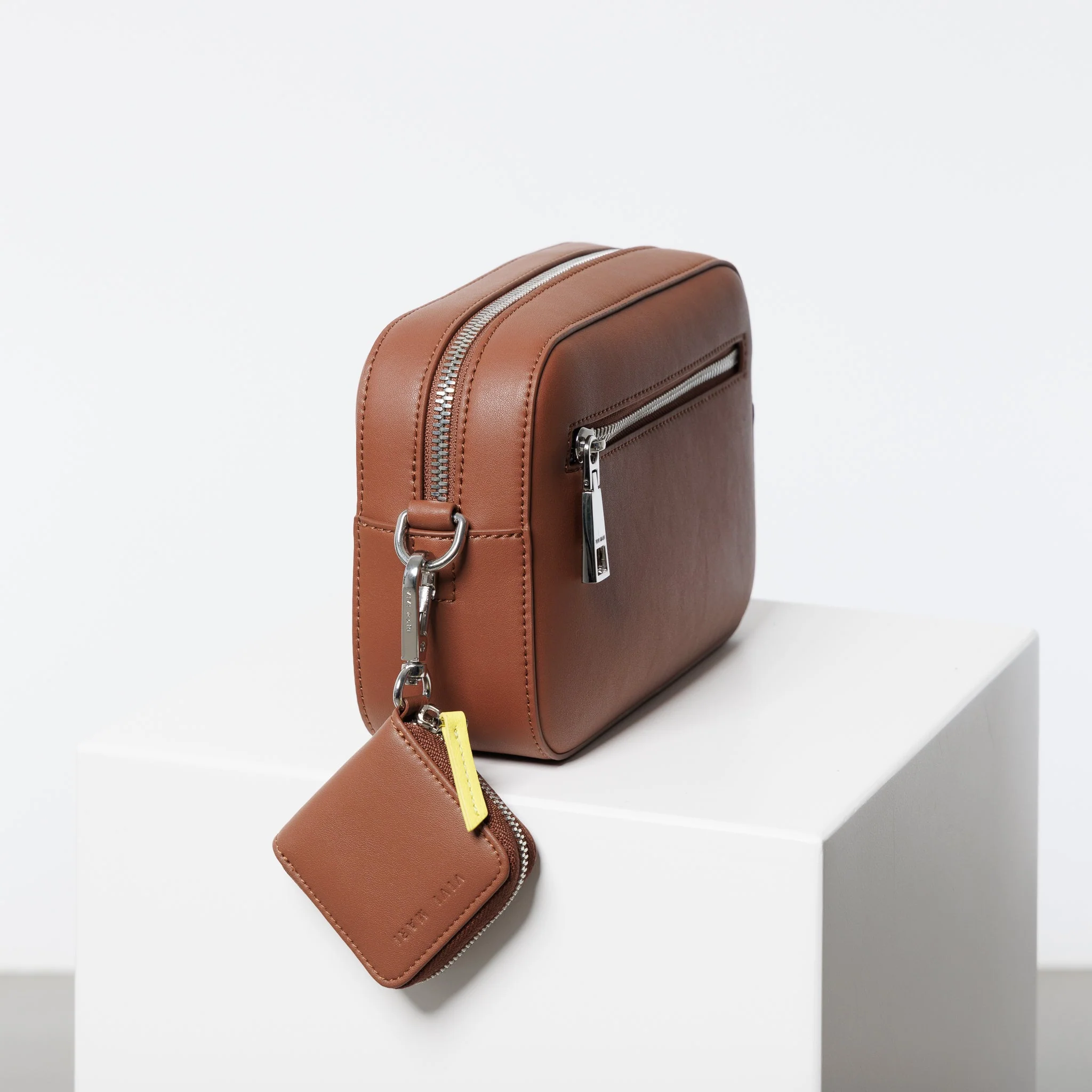 crossbody bag small + strap basic woven - tan - Image 4