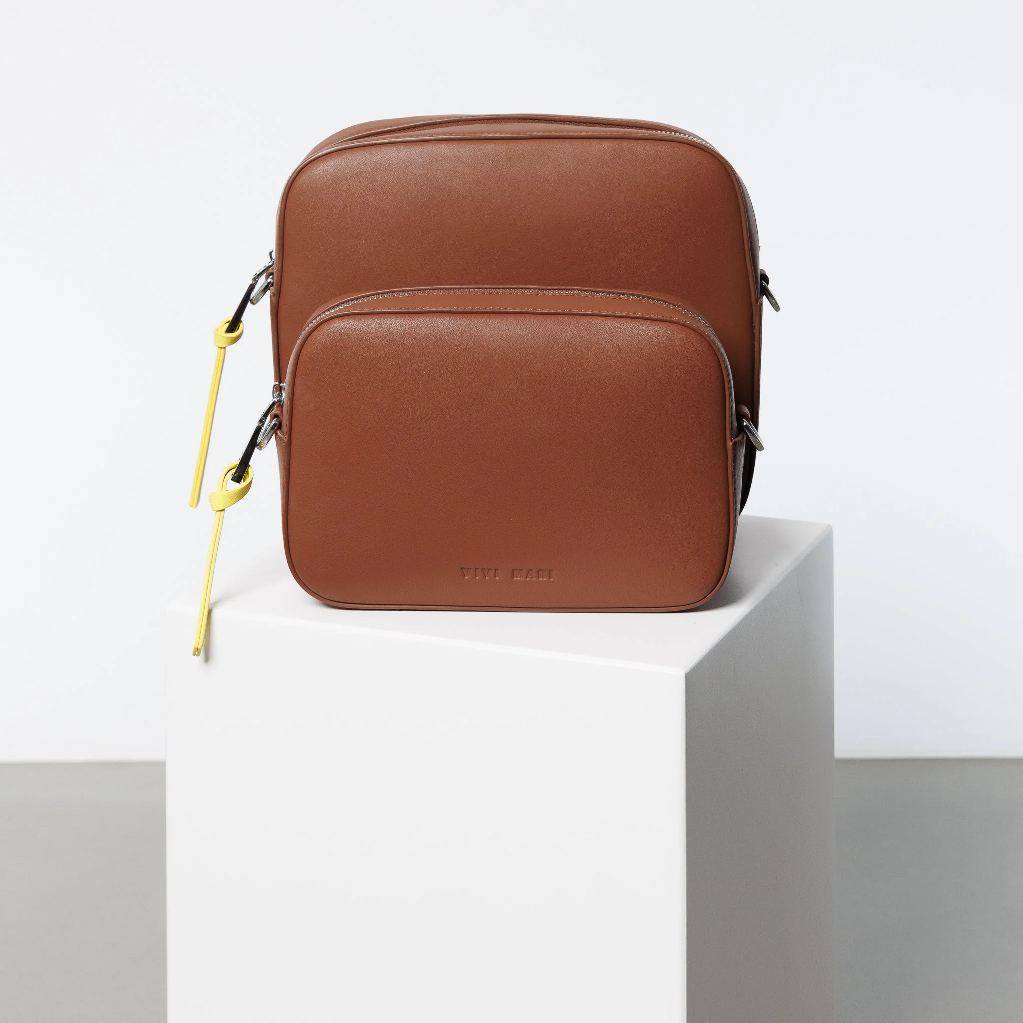 crossbody bag small + strap basic woven - tan - Image 9