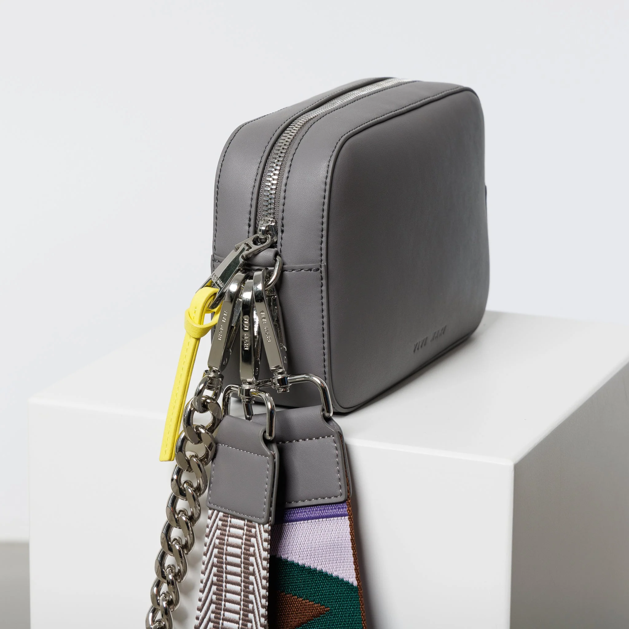crossbody bag small + strap basic woven - taupe - Image 9
