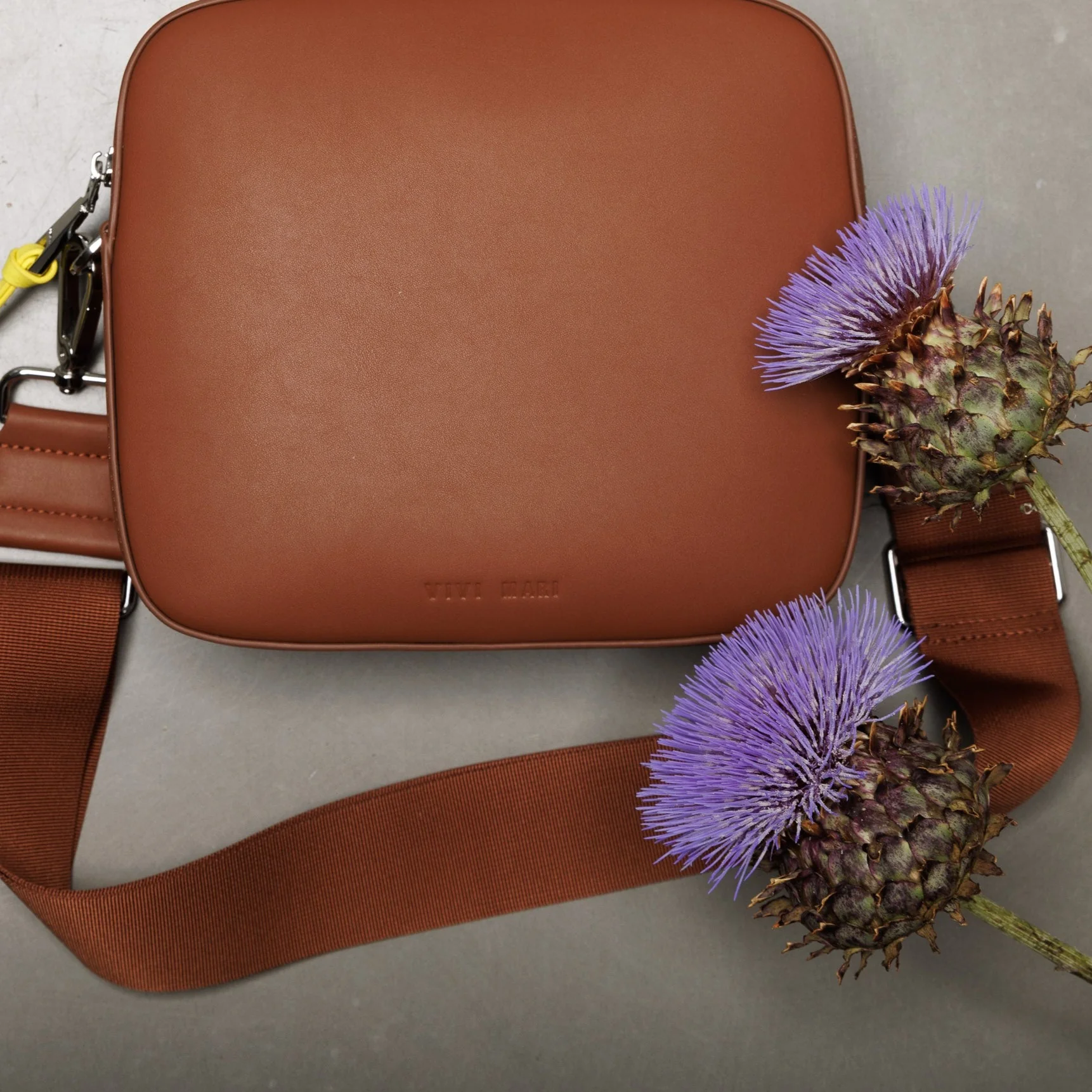 crossbody bag + strap basic woven - tan - Image 12