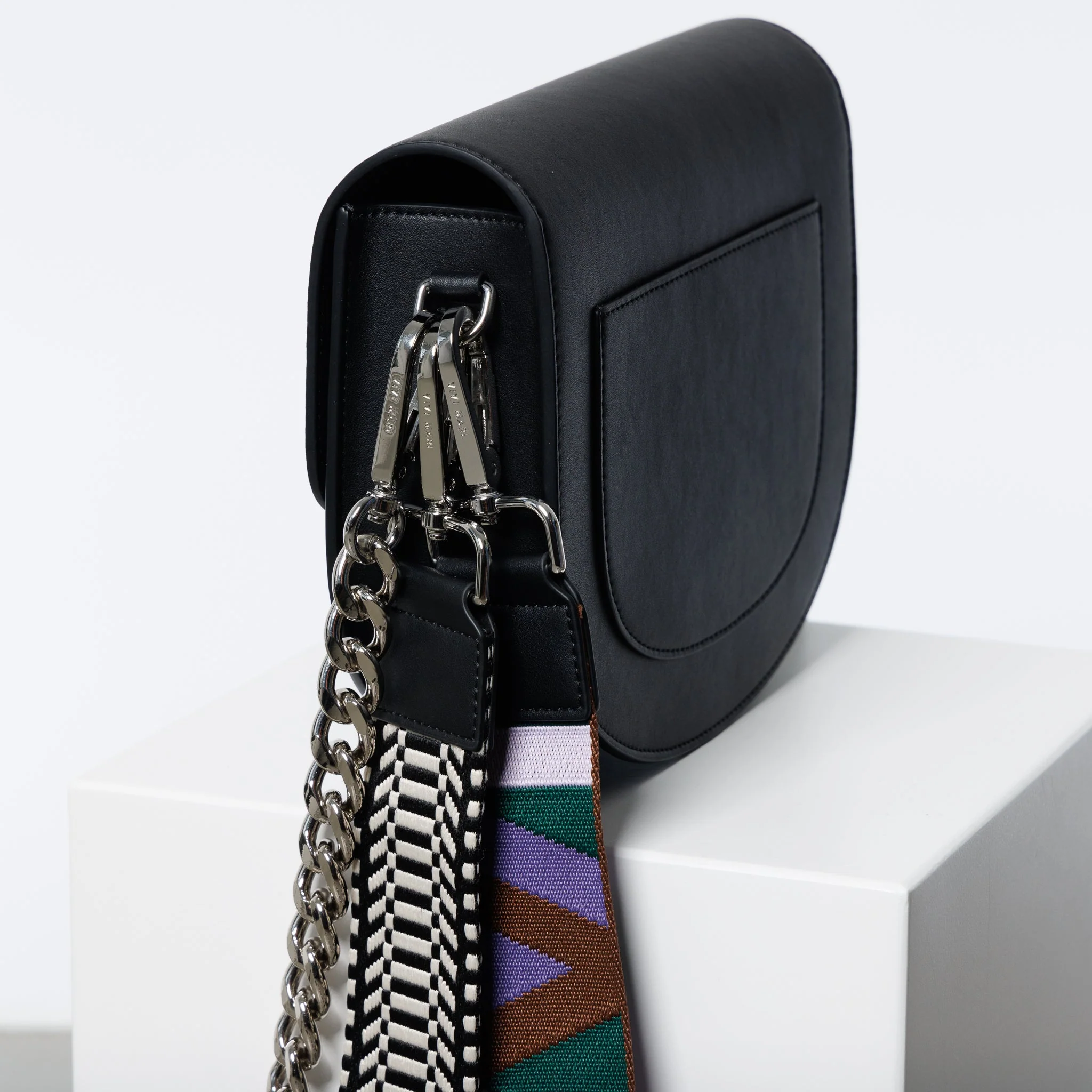halfmoon bag + strap basic belt - black - Image 14