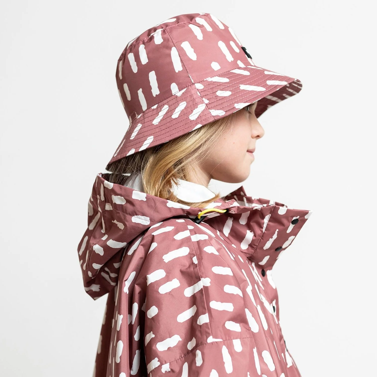 Kids Bucket Hat drops mauve/white - Image 4
