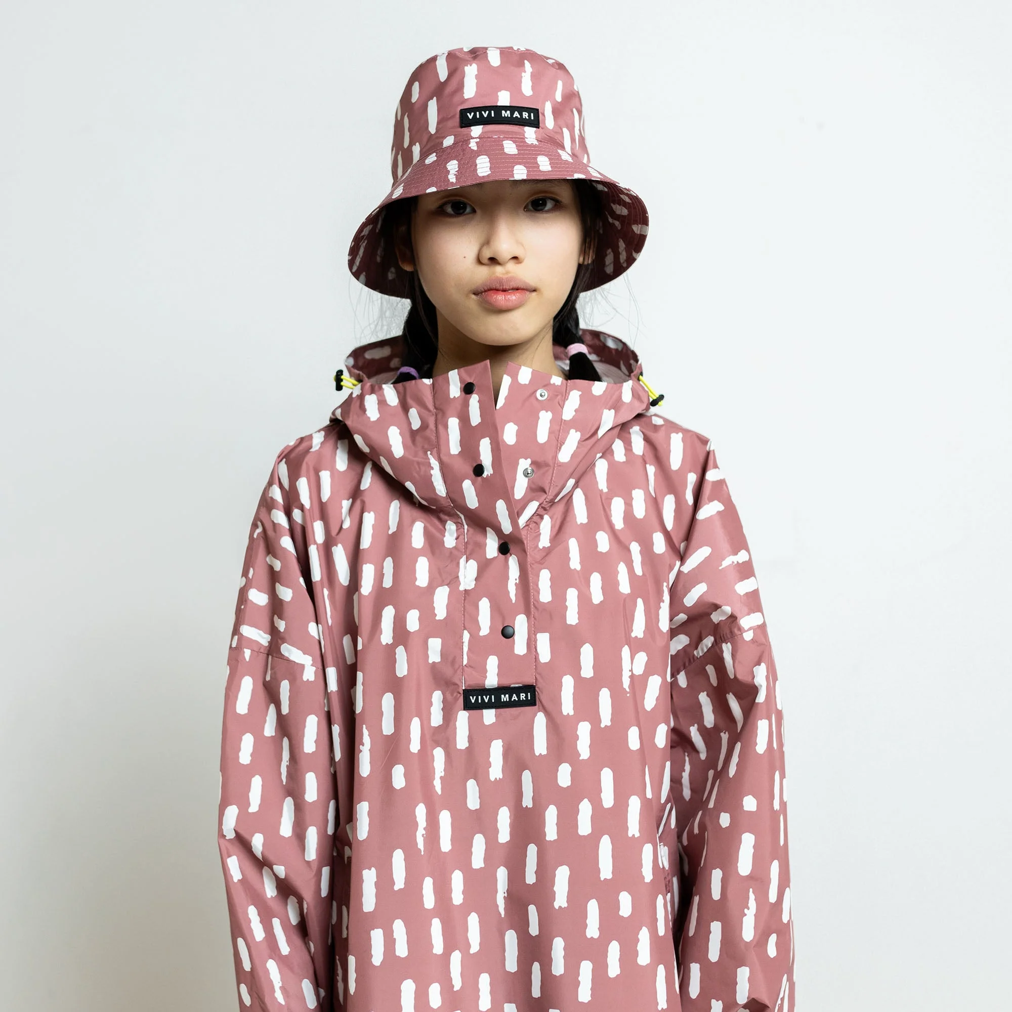 Kids Bucket Hat drops mauve/white - Image 5