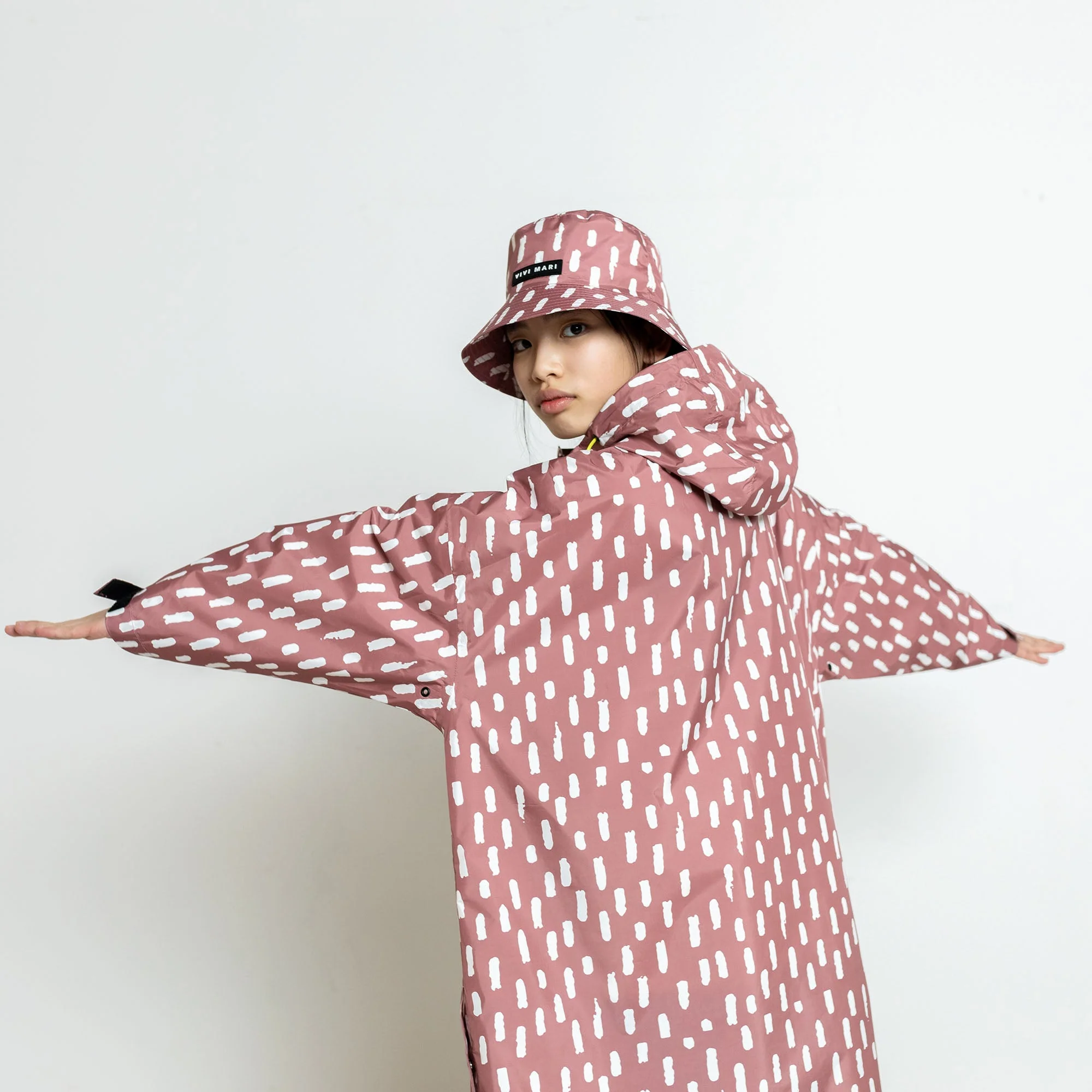 Kids Bucket Hat drops mauve/white - Image 7