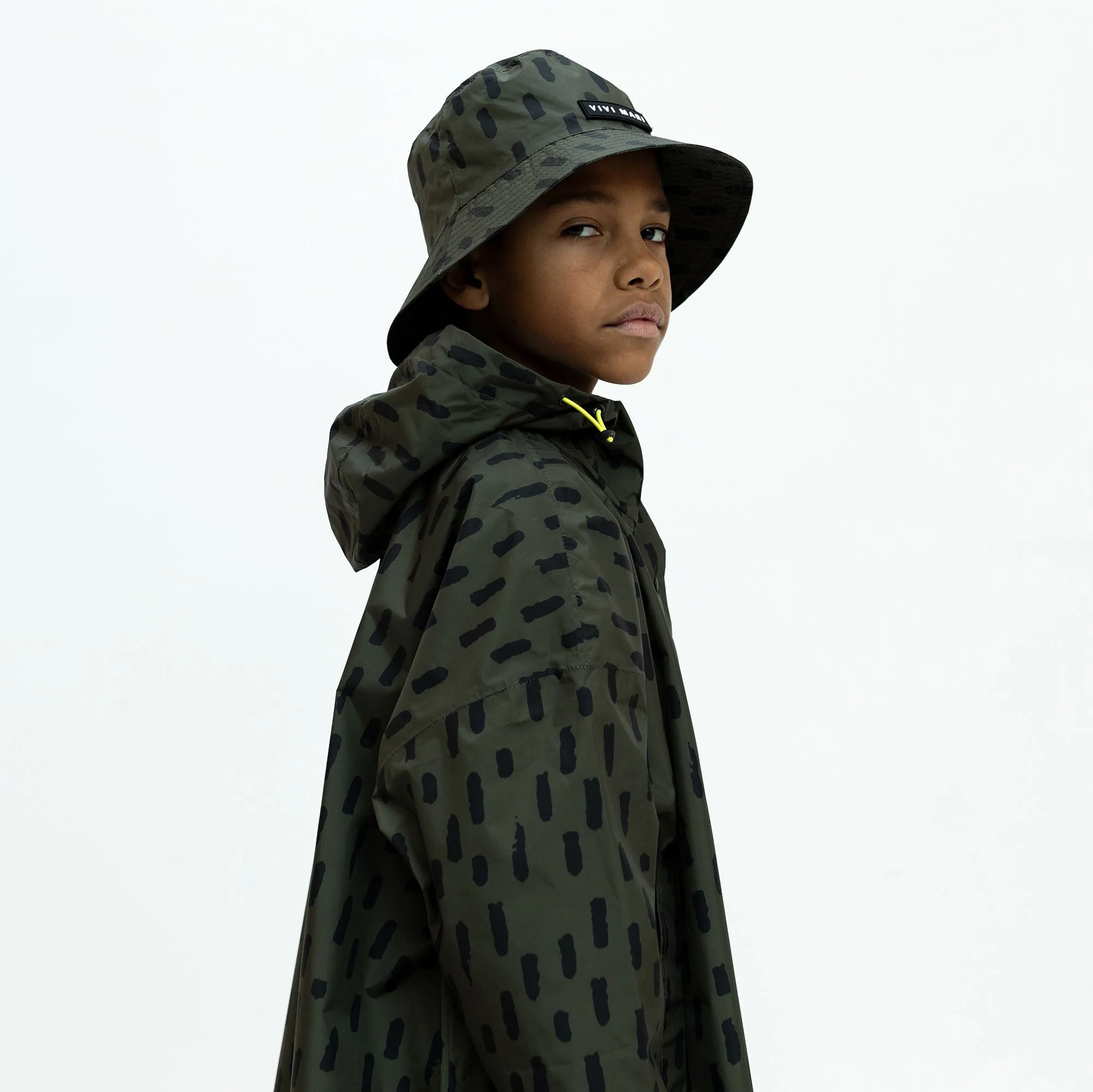 Kids Bucket Hat drops olive/black - Image 6