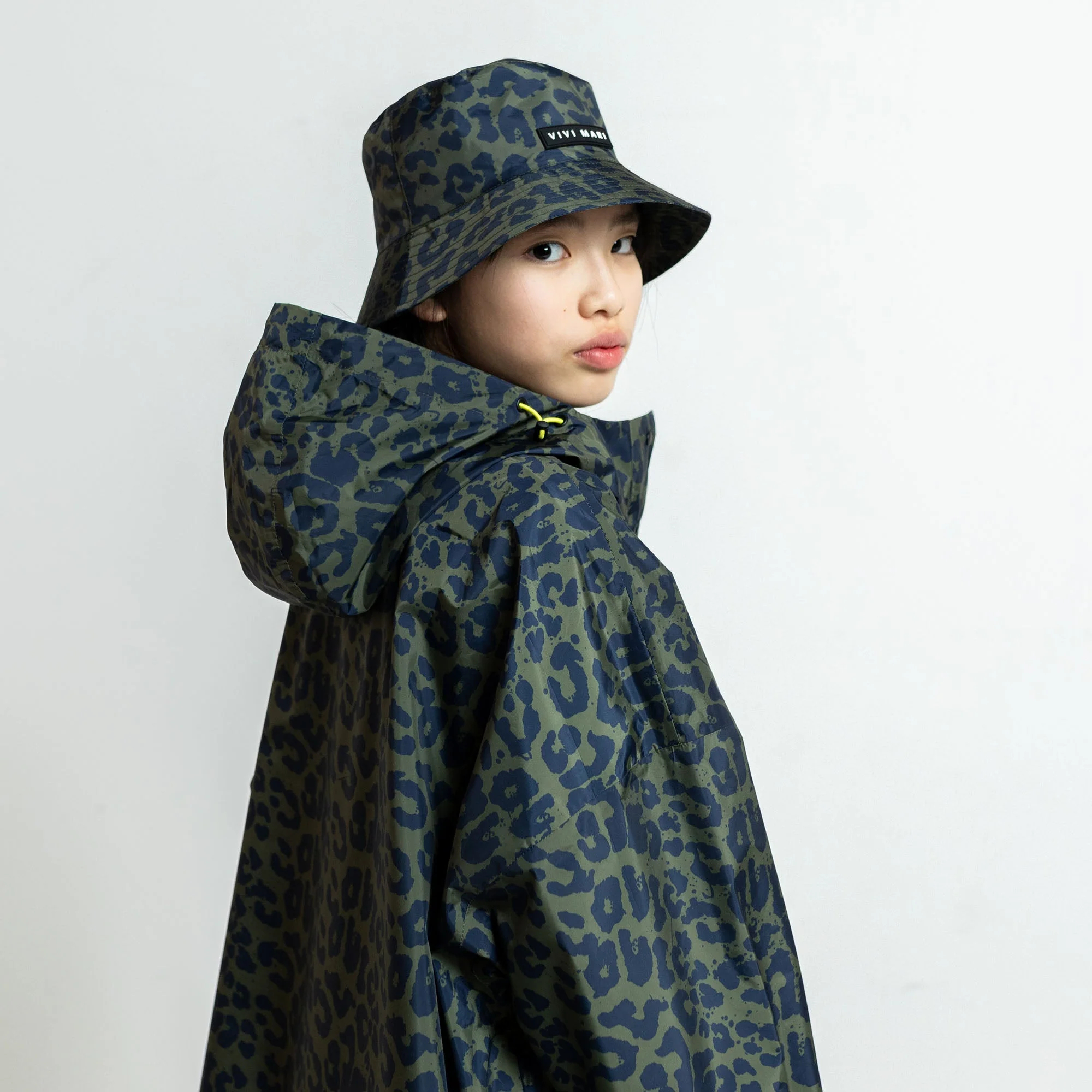 Kids Bucket Hat leo splashes navy/olive - Image 3