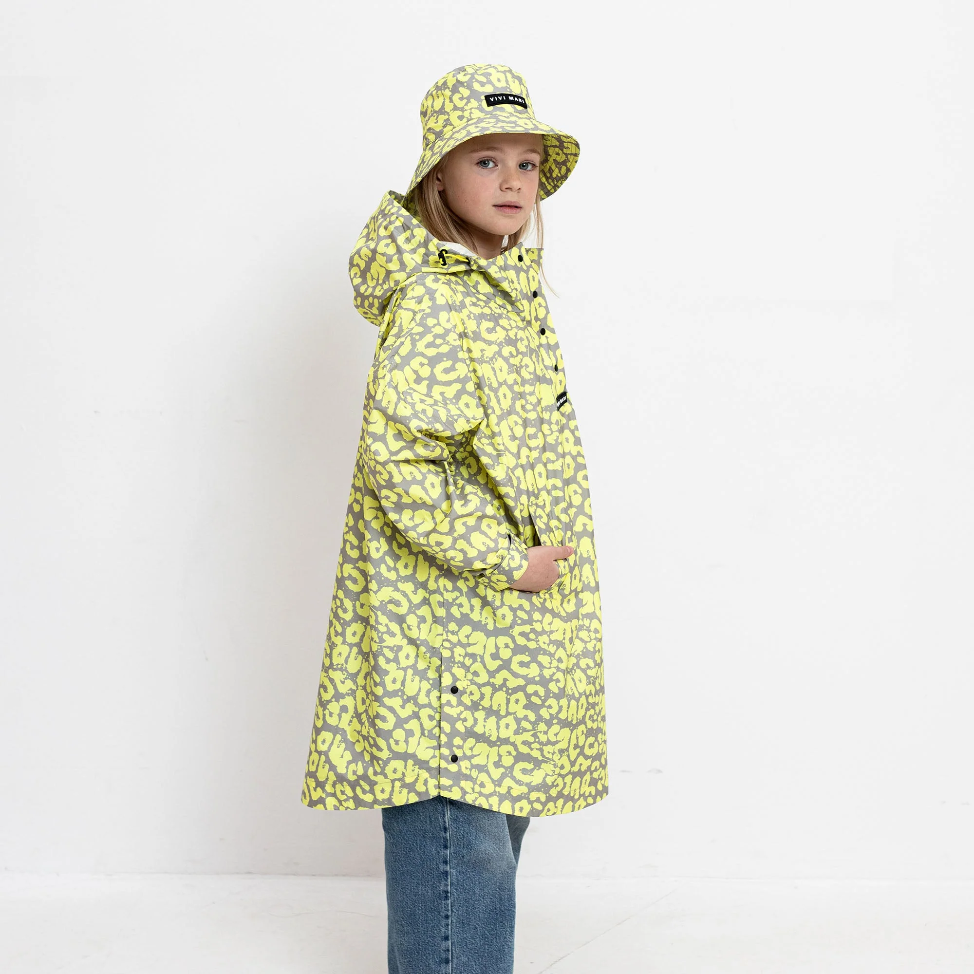 Kids Bucket Hat leo splashes yellow/grey - Image 4