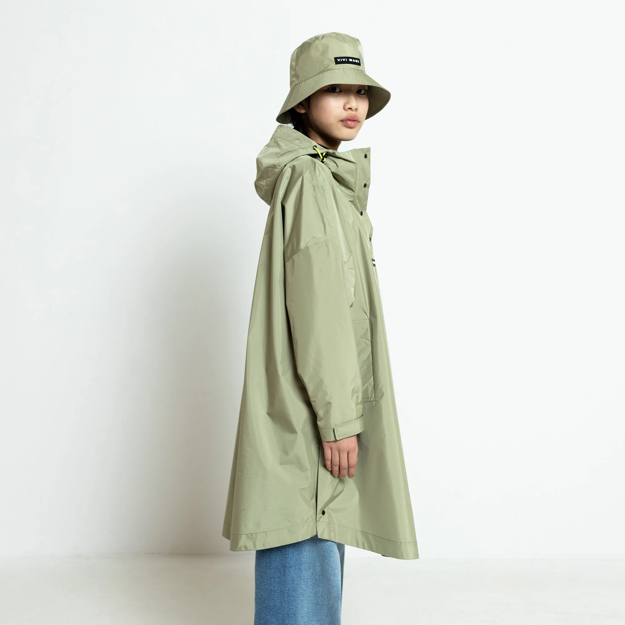 Kids Bucket Hat solid pale olive - Image 10