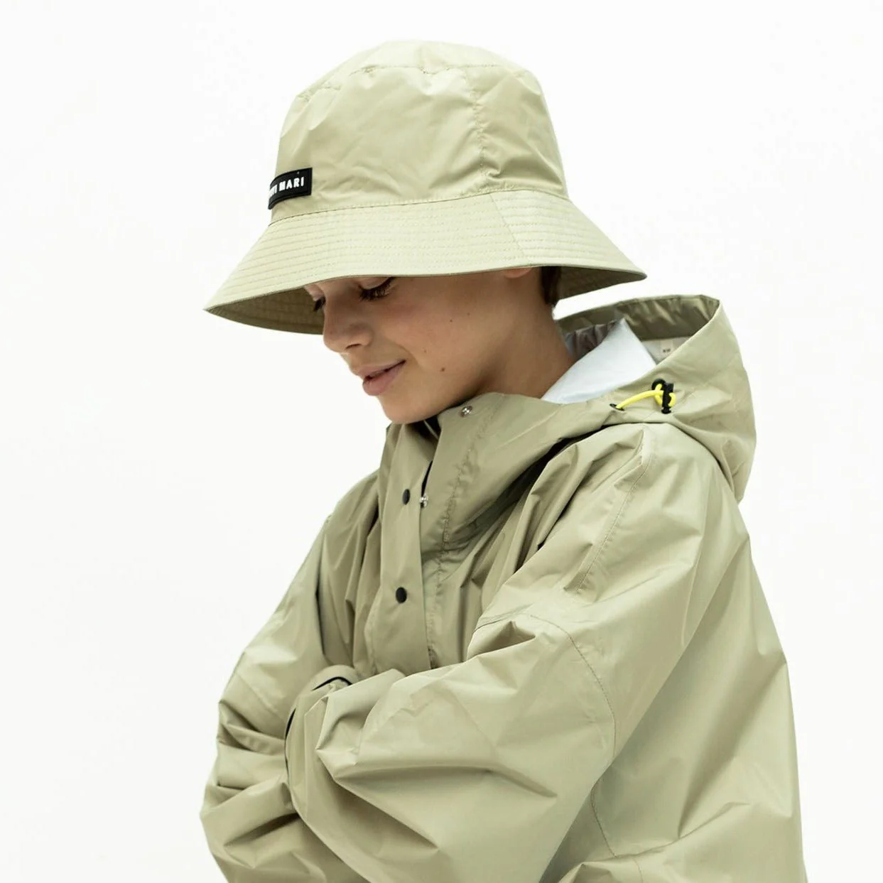 Kids Bucket Hat solid pale olive - Image 8